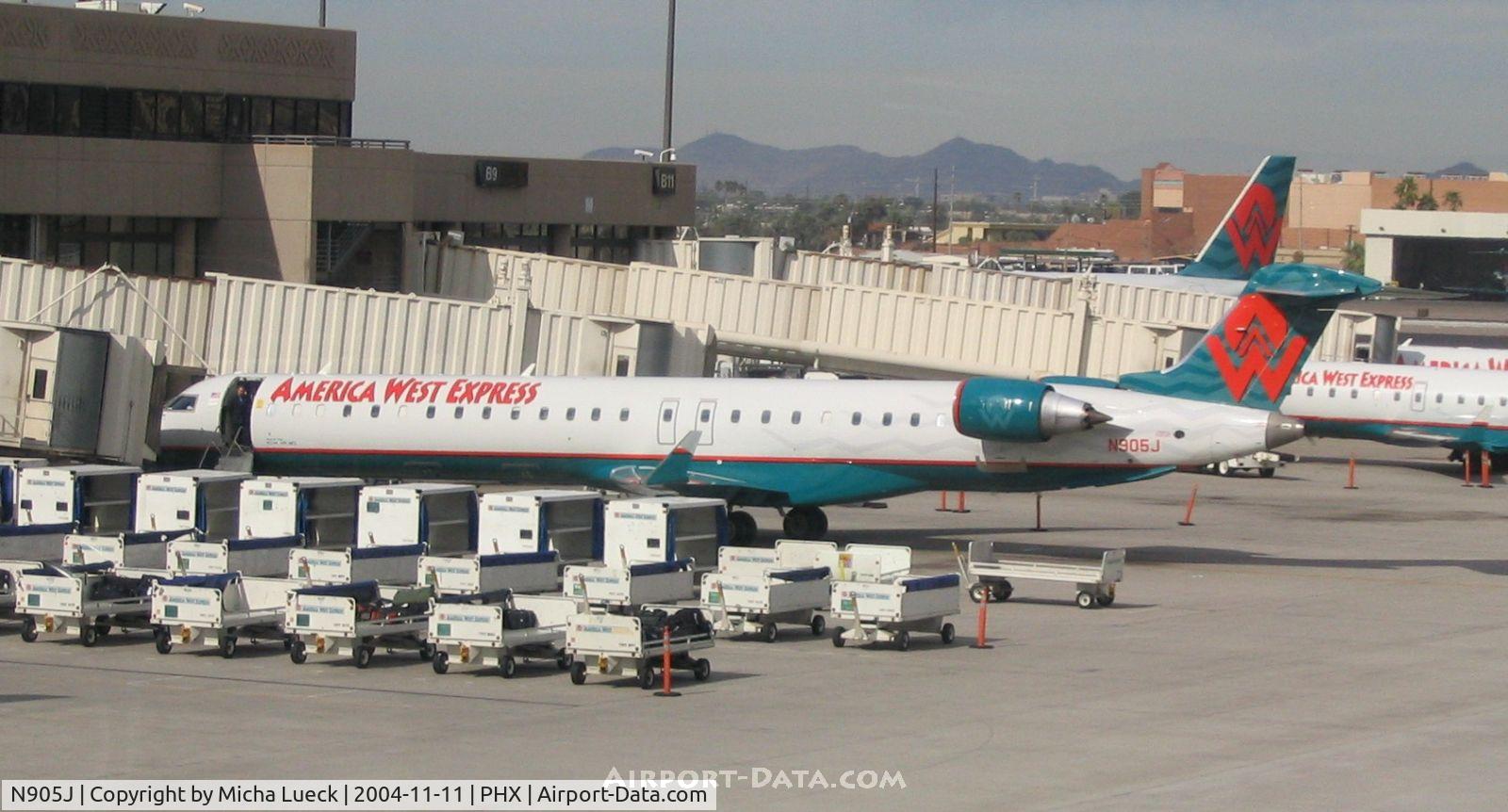 N905J, 2003 Bombardier CRJ-900 (CL-600-2D24) C/N 15005, Freedom Airlines for America West Express