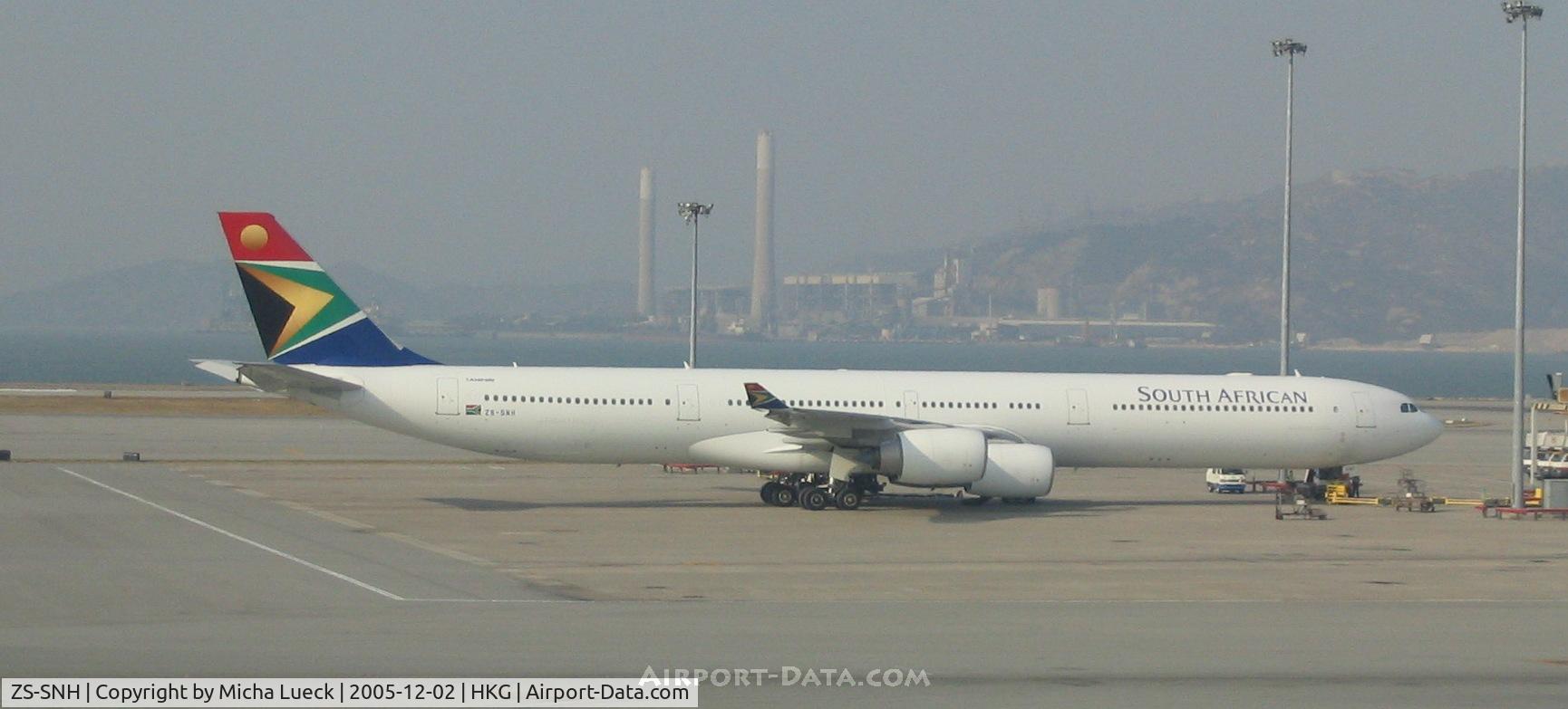 ZS-SNH, 2005 Airbus A340-642 C/N 626, Long way from home...