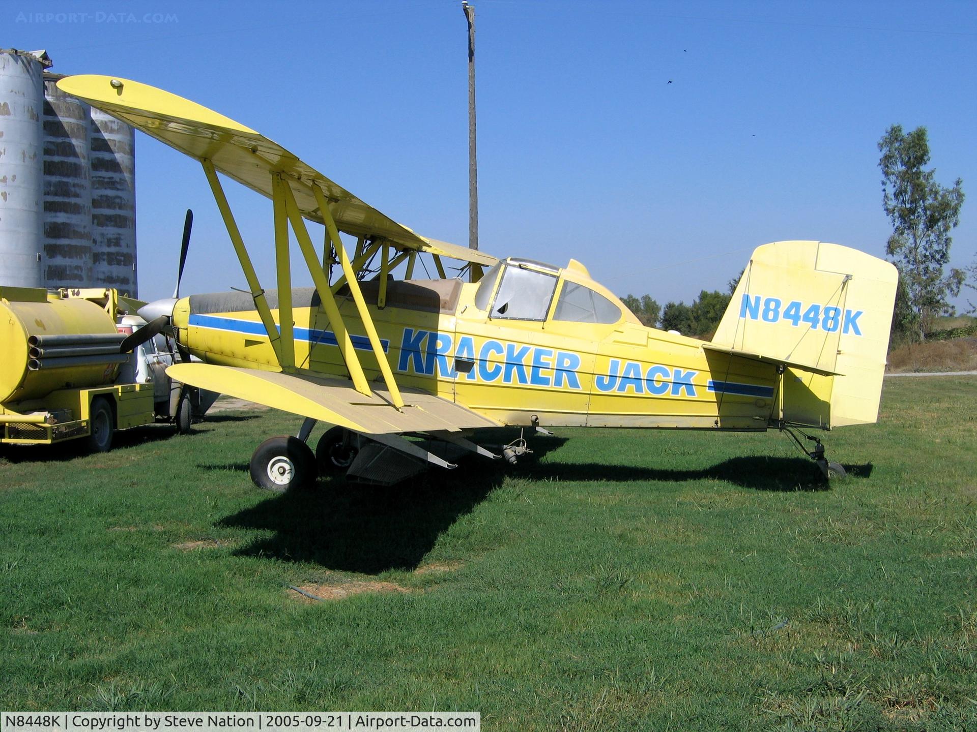 N8448K, 1982 Grumman-Schweizer G-164B C/N 698B, KRACKER JACK (doing business as Ag-Aviation) 1982 Grumman-Schweizer G-164B Turbo Ag-Cat conversion rigged as sprayer near Hamilton City, CA