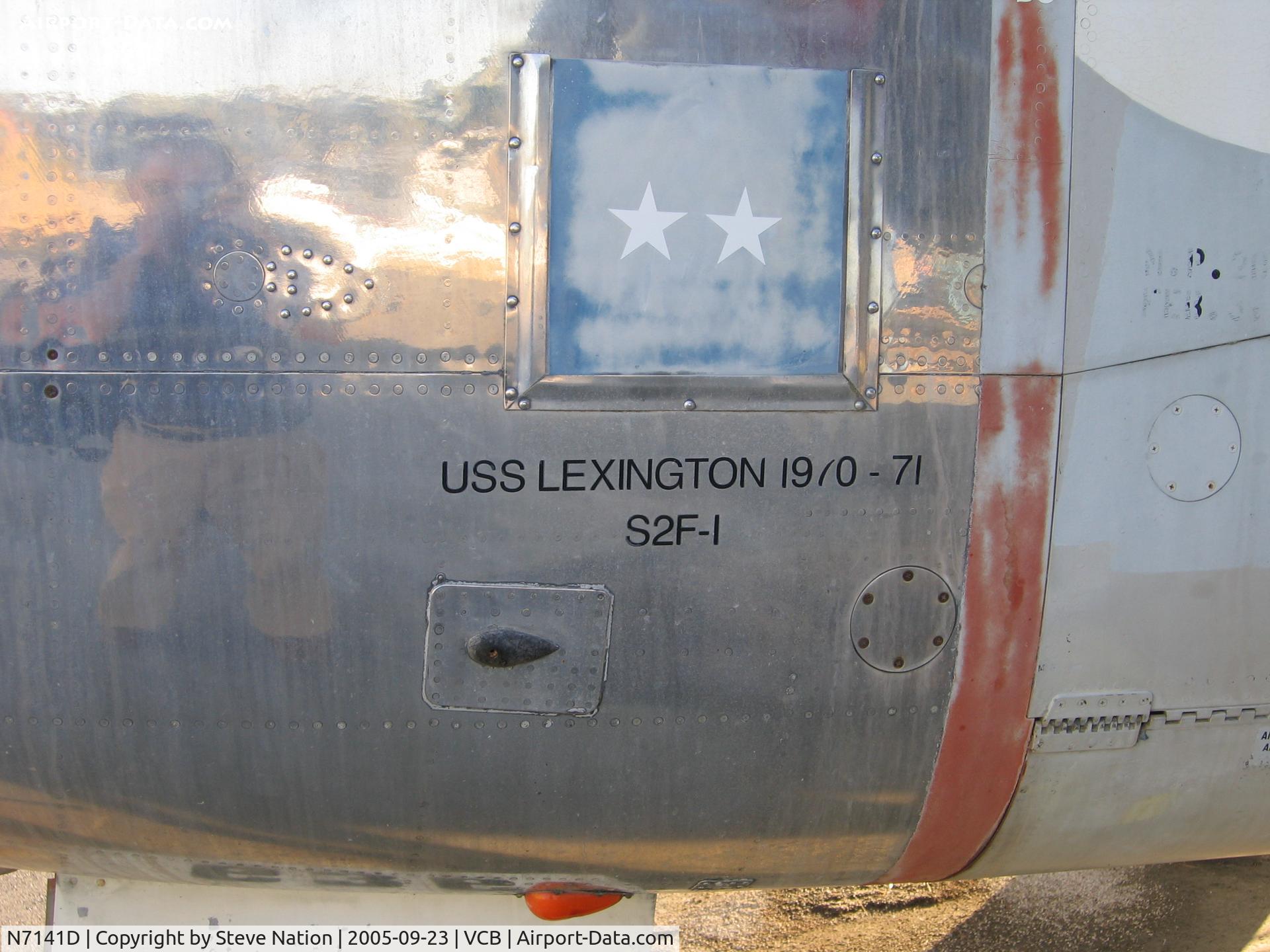N7141D, 1957 Grumman S2F-1 Tracker C/N 545, Inscription