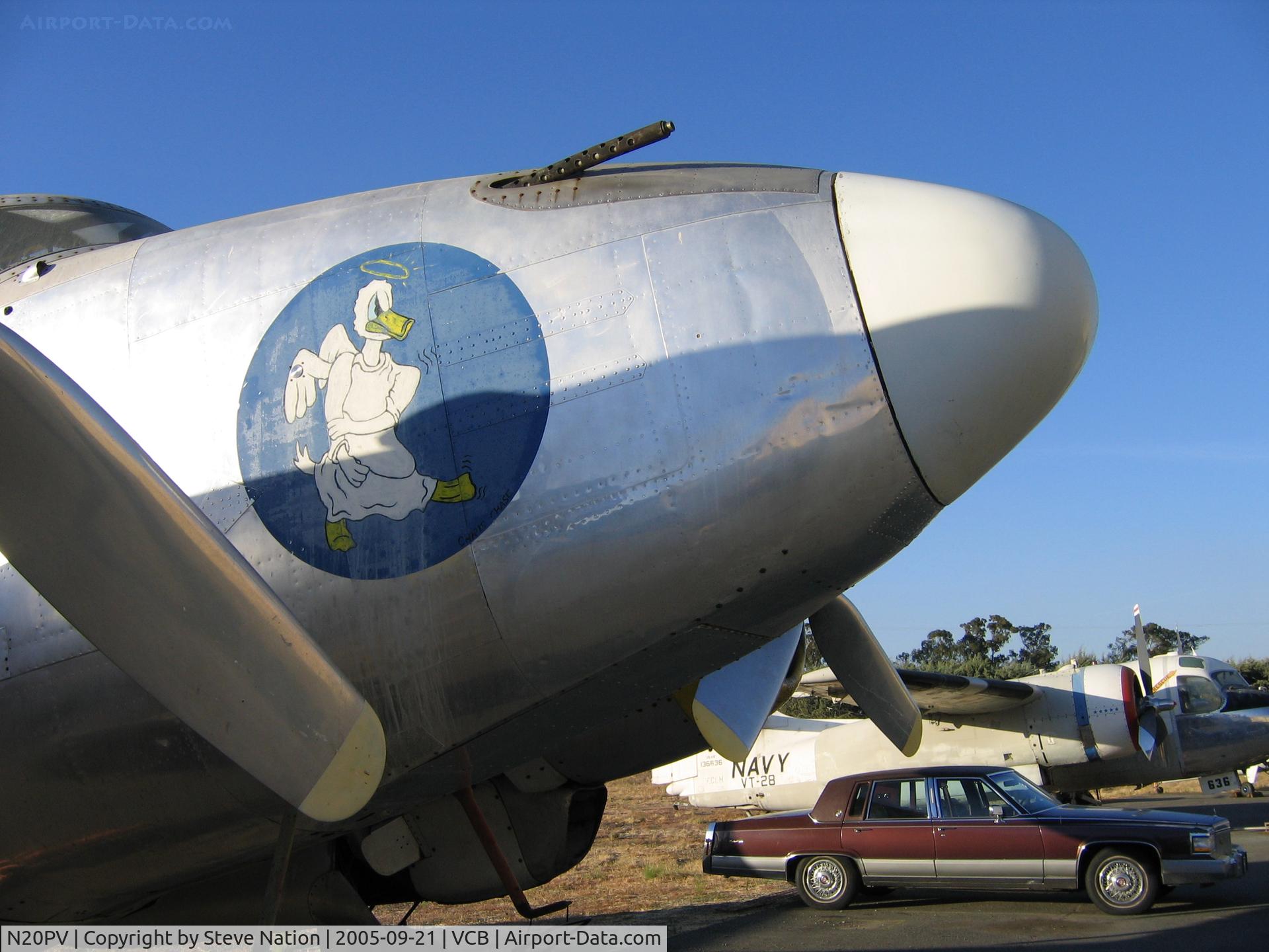 N20PV, 1944 Lockheed PV-2 Harpoon C/N 15-1490, Fighting Donald Angel logo on starboard nose