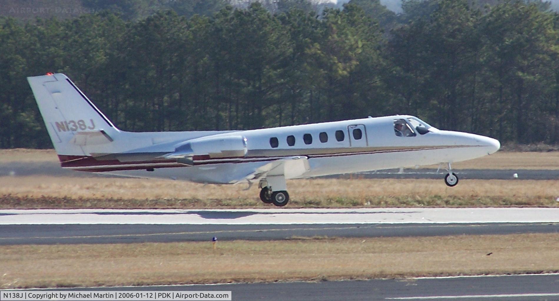 N138J, 1980 Cessna S550 Citation IIS C/N S550-0118, Departing PDK on 20L