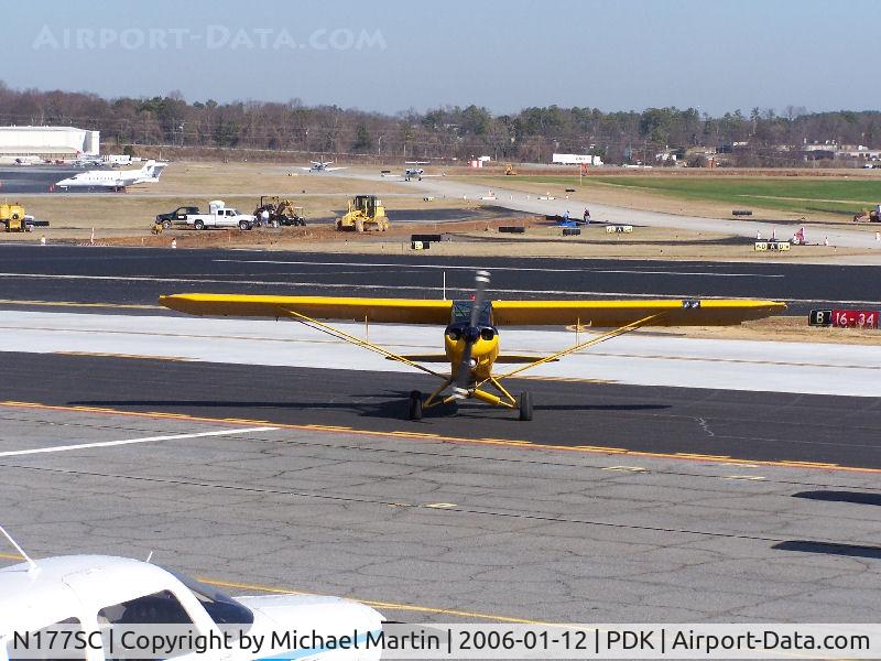 N177SC, 1977 Piper PA-18-160 C/N 18-7709165, Head on view