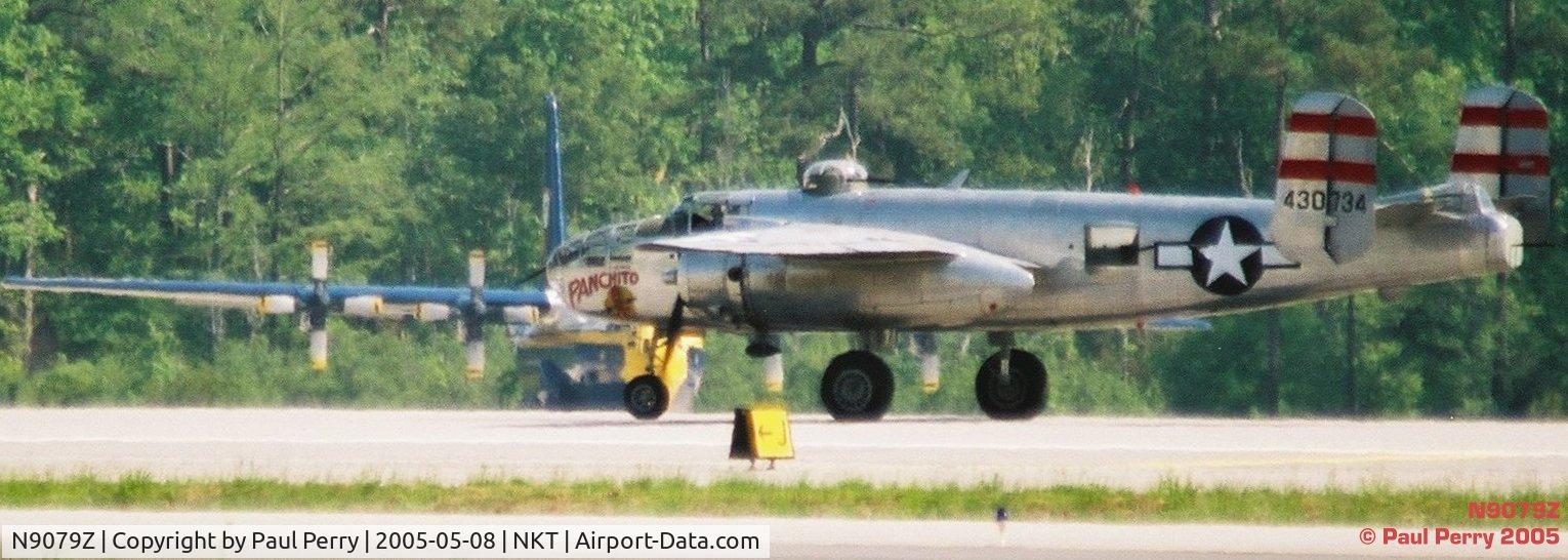 N9079Z, 1944 North American TB-25N Mitchell C/N 108-34009, Taxiing back, with Fat Albert of the Blue Angels across the field.