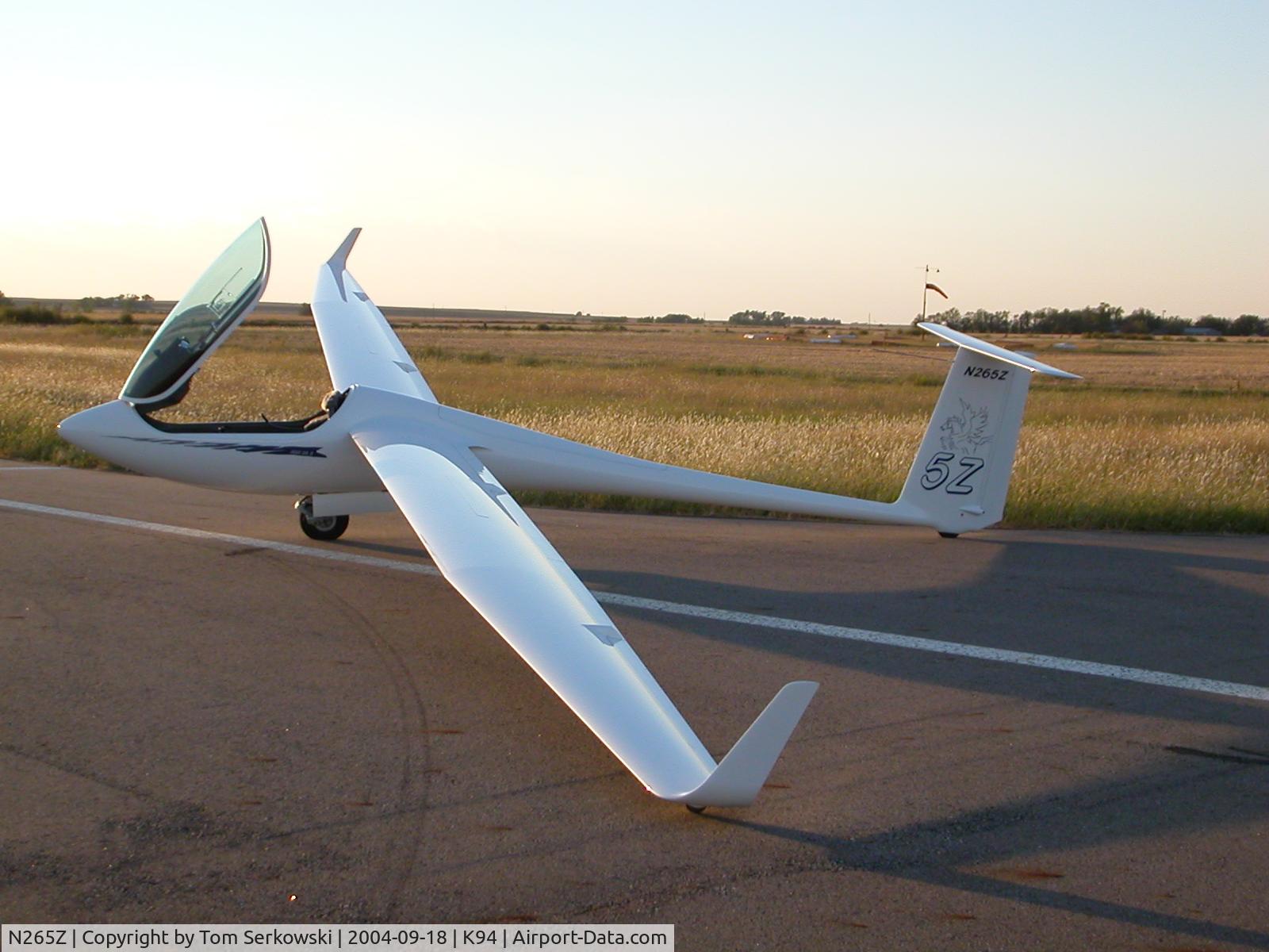 N265Z, Schleicher ASH-26E C/N 26185, End of flight from S of Denver (CO15) to S of Hayes, KS.