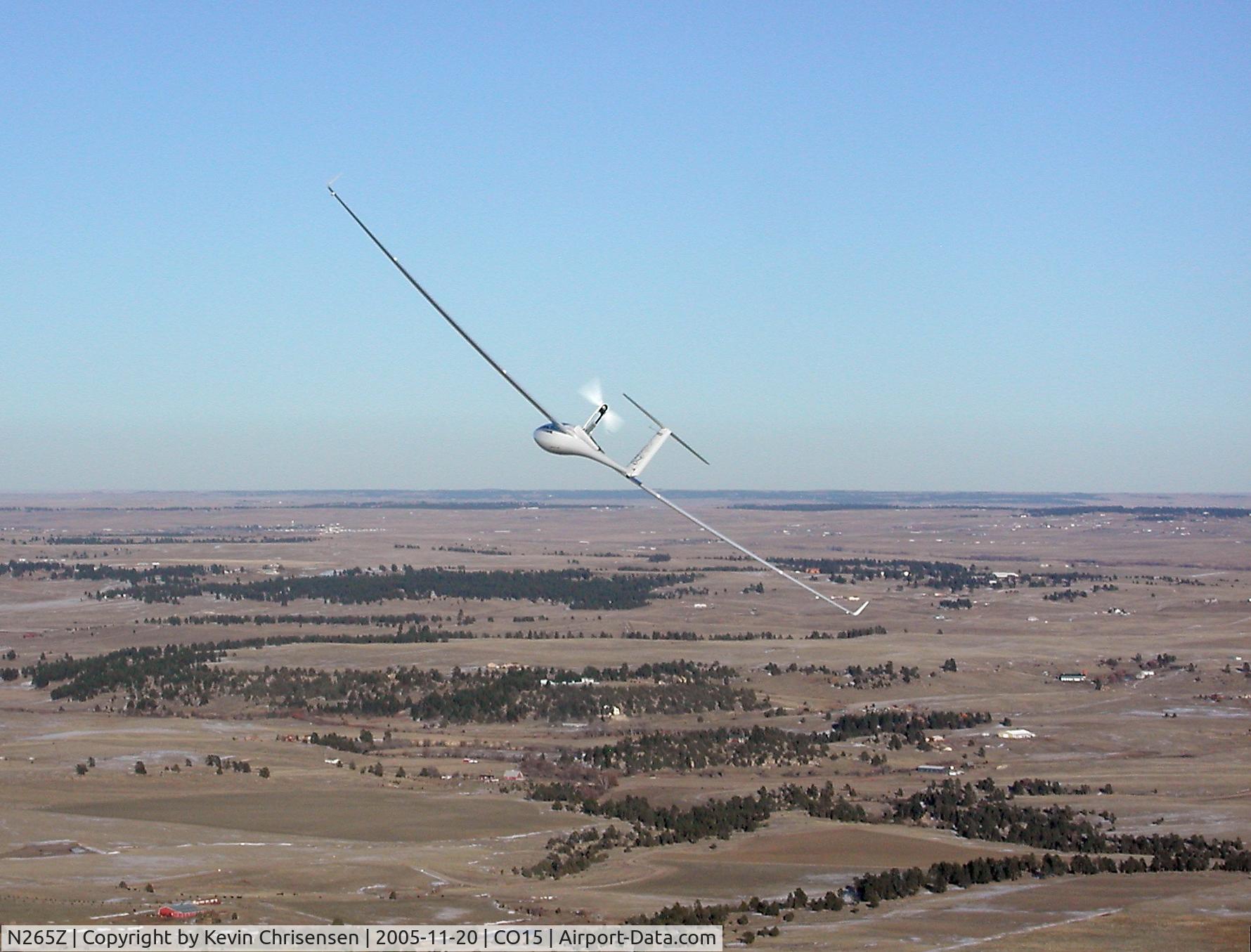 N265Z, Schleicher ASH-26E C/N 26185, Climbing under power over Kelly Airpark.  That's a 50hp Wankel driving the retractable prop.