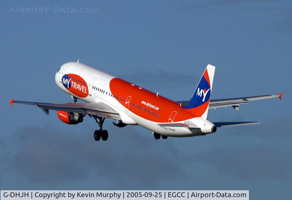 G-DHJH, 2000 Airbus A321-211 C/N 1238, Rear view after leaving 24L.