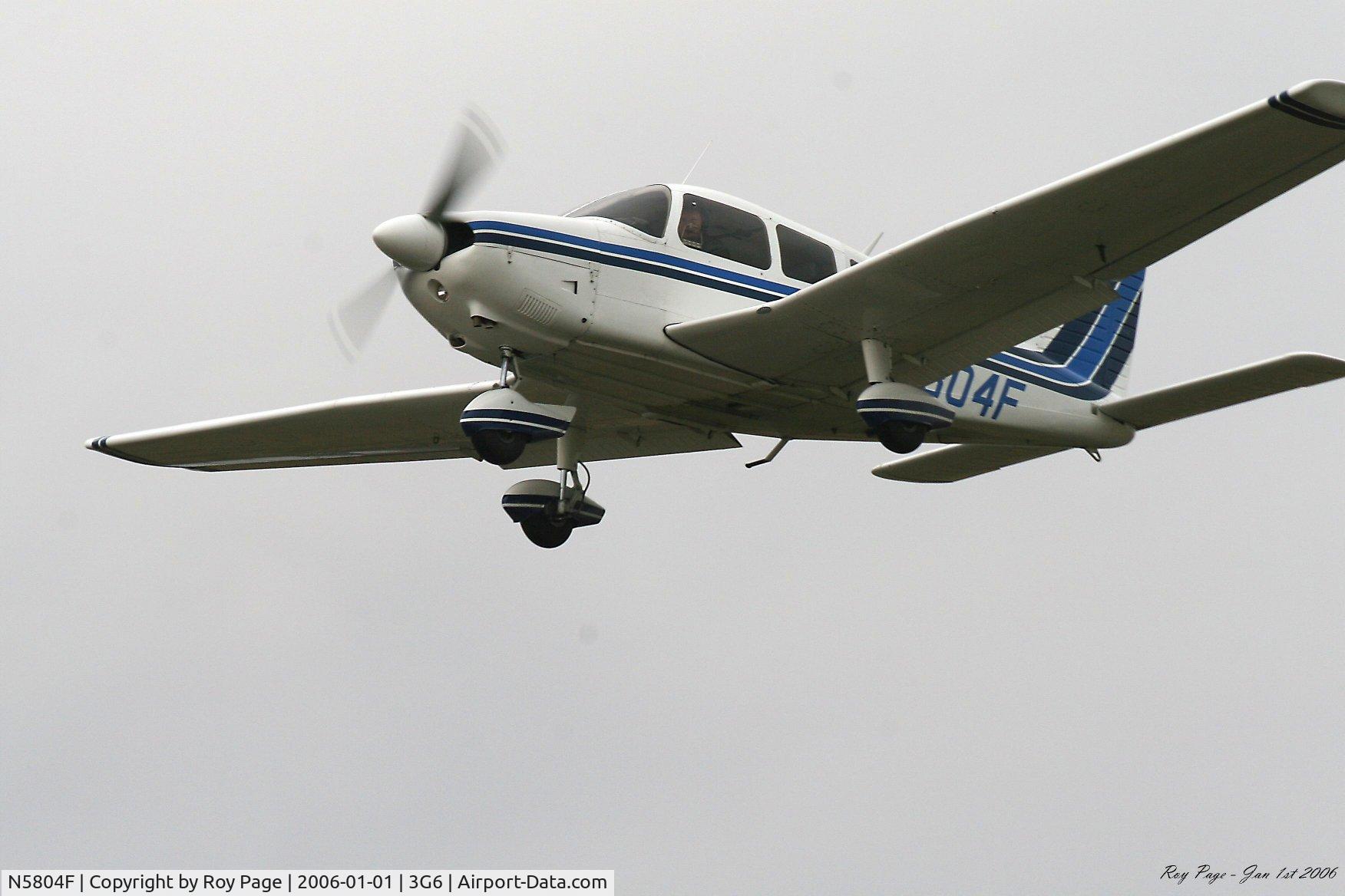 N5804F, 1976 Piper PA-28-181 C/N 28-7790134, Piper Archer N5804F Departing 3G6 in NE Ohio