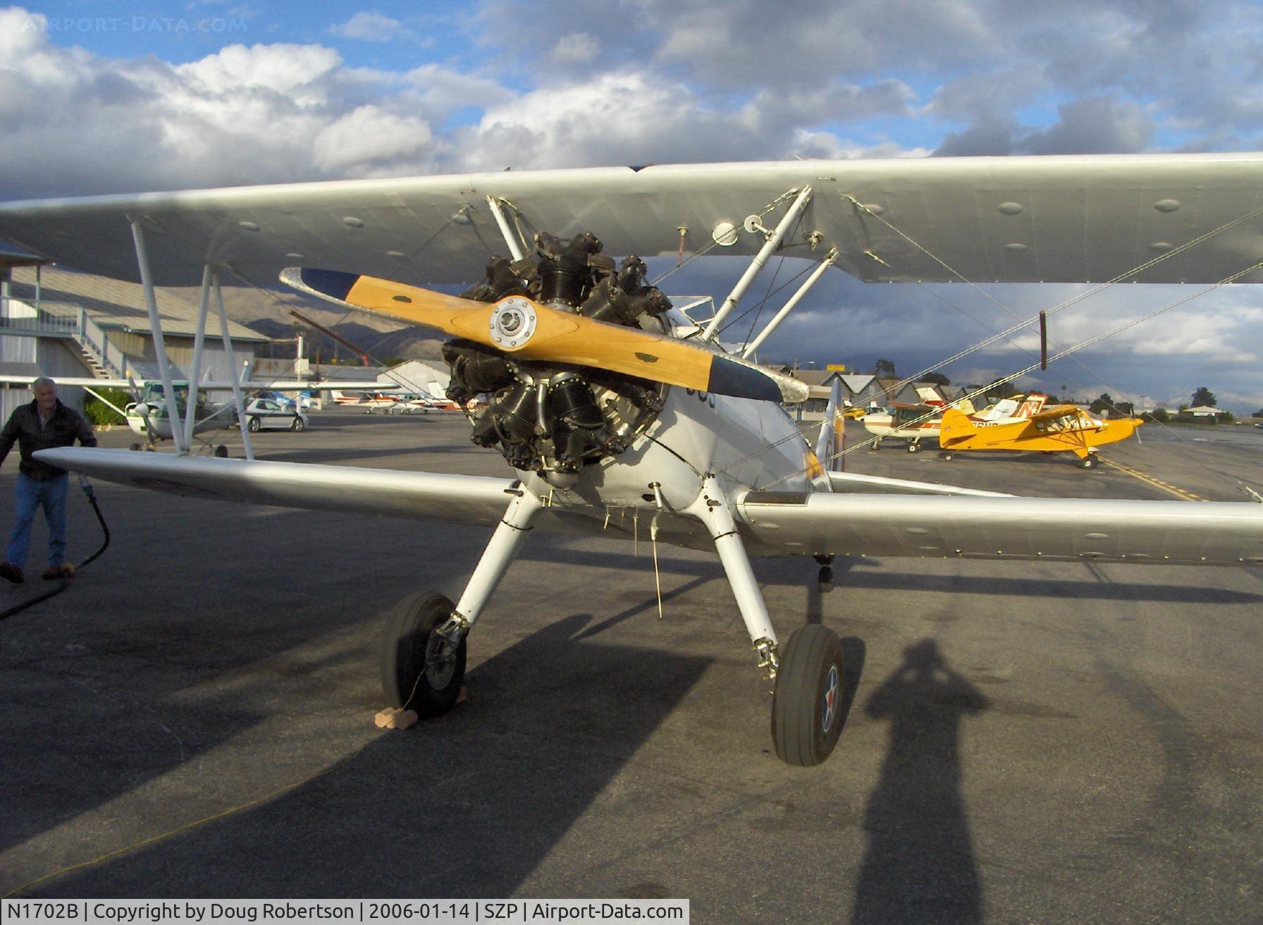 N1702B, 1942 Boeing PT-13D Kaydet (E75) C/N 75-5903, 1942 Boeing PT-13D, Cont. W670 220 Hp,  'Ruthies Doll'
