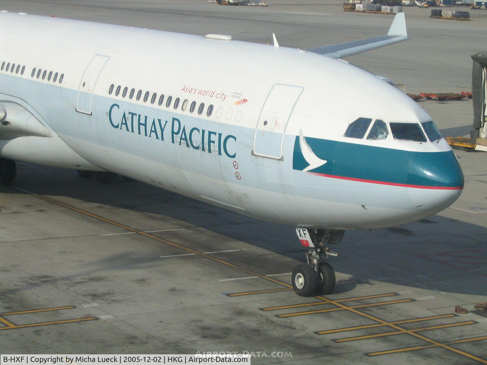 B-HXF, Airbus A340-313 C/N 160, A340 of Cathay arriving at home base Chep Lap Kok