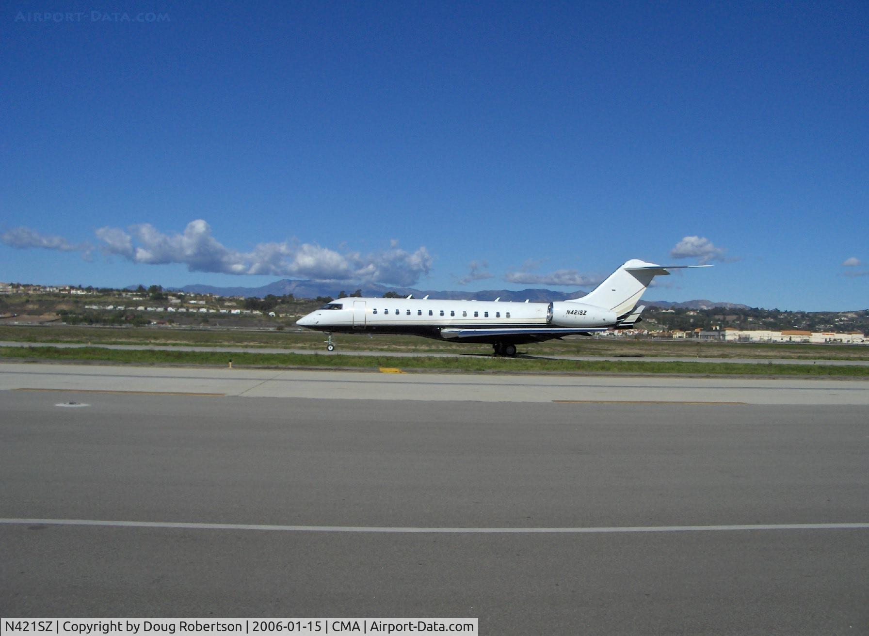 N421SZ, 2007 Bombardier BD-700-1A10 Global Express C/N 9239, 2007 Bombardier BD-700-1A10 GLOBAL EXPRESS, two Rolls Royce DEutschland BR710A2-20 Turbofans flat rated to ISA + 20 deg.C with FADEC, Holding for takeoff, Runway 26