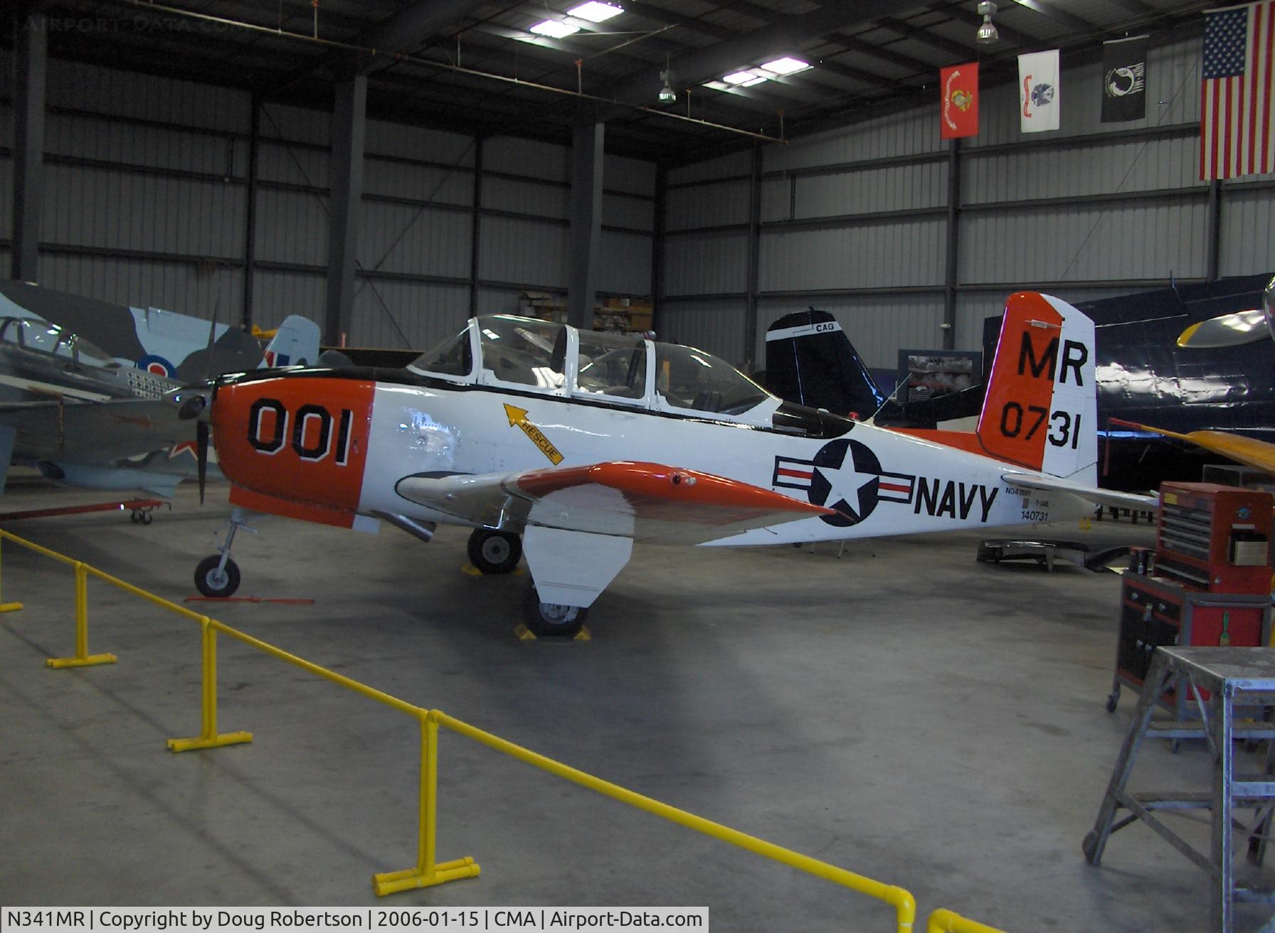 N341MR, 1955 Beech D-45 (T-34B) Mentor C/N BG-65, Beech D-45 as T-34B MENTOR, Continental IO-550B 300 Hp upgrade