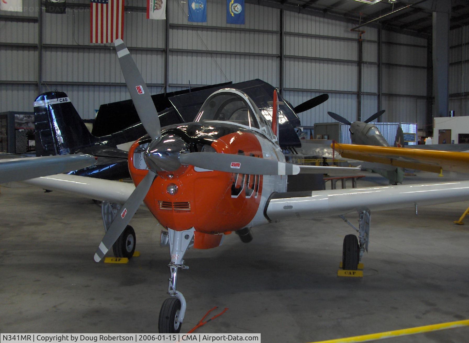 N341MR, 1955 Beech D-45 (T-34B) Mentor C/N BG-65, Beech D-45 as T-34B MENTOR, Continental IO-550B 300 Hp upgrade