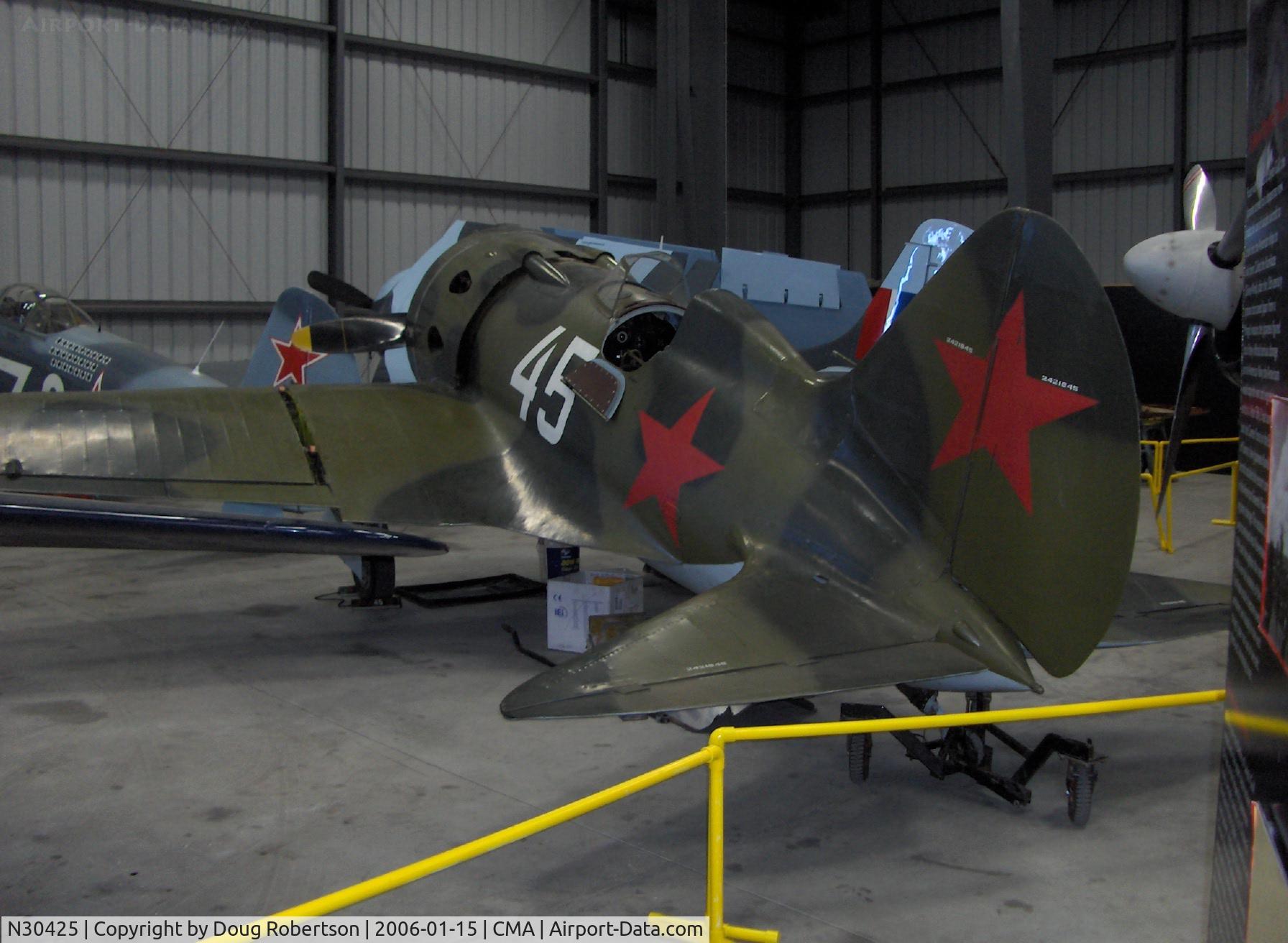 N30425, 1939 Polikarpov I-16 Type 24 C/N 2421645, 1939 Polikarpov I-16 Ishak 'Little Donkey' Type 24, M-62 1.000 Hp radial piston engine
