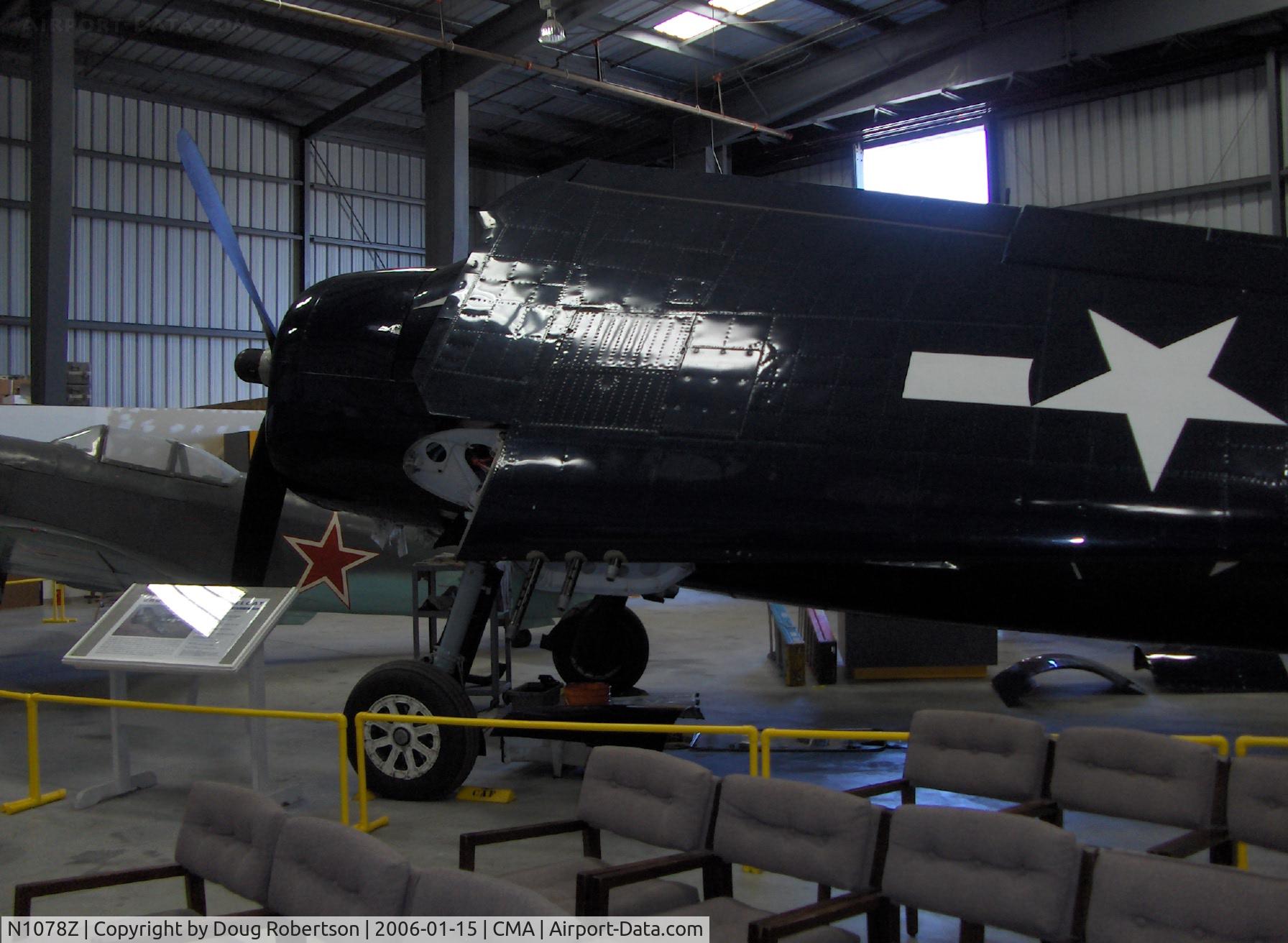 N1078Z, 1963 Grumman F6F-5 Hellcat C/N 27354801-66, S&S Special Grumman F6F-5 HELLCAT, P&W R2800-10W Double Wasp 18 cylinder 2,200 Hp, Exp. class