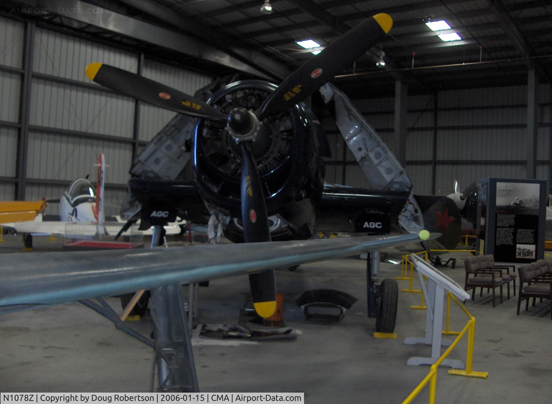 N1078Z, 1963 Grumman F6F-5 Hellcat C/N 27354801-66, S&S Special Grumman F6F-5 HELLCAT, P&W R2800-10W Double Wasp 18 cylinder 2,200 Hp, Exp. class