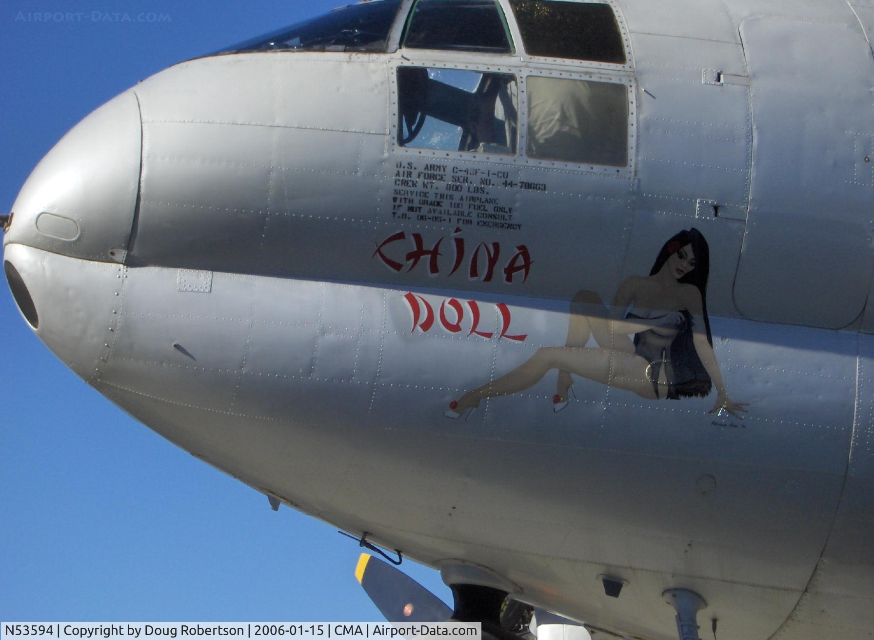N53594, 1944 Curtiss C-46F Commando C/N 22486, 1945 Curtiss Wright C-46F COMMANDO 'China Doll'