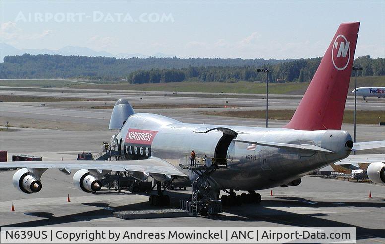 N639US, 1987 Boeing 747-251F C/N 23887, Northwest has a huge presence at Anchorage International Airport