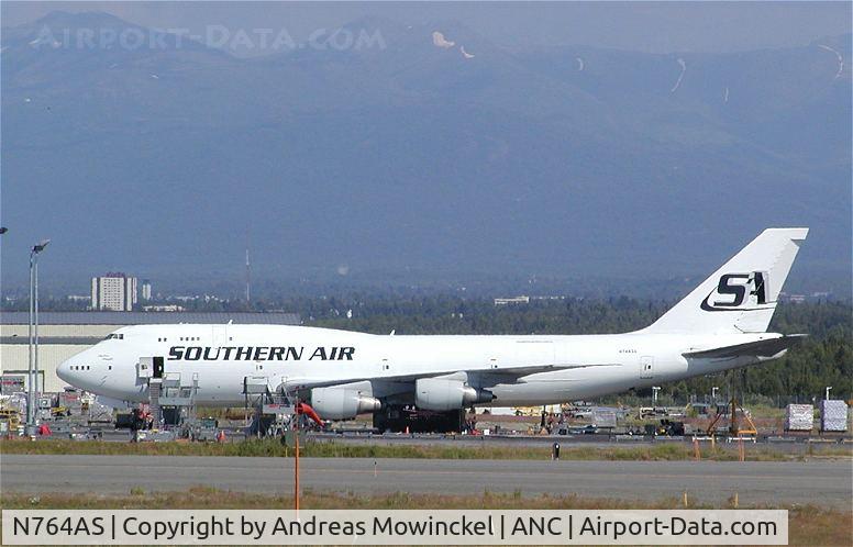 N764AS, 1992 Boeing 737-4Q8 C/N 25101, Ex KLM 747-206SUD at Anchorage International Airport