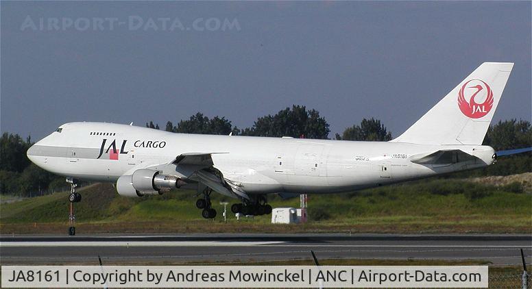 JA8161, 1983 Boeing 747-246B(SF) C/N 22990, JAL Cargo Boeing 747 at Anchorage International Airport in June 2005