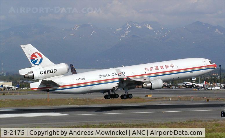 B-2175, 1993 McDonnell Douglas MD-11 C/N 48520, China Cargo at Anchorage International Airport in June 2005. Shows China Eastern Logo on tail though.
