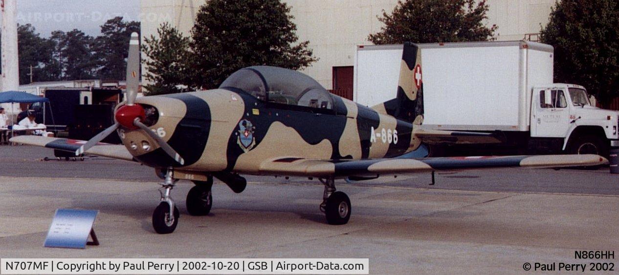 N707MF, 1958 Pilatus P3-05 C/N 504-53, As photographed, she was N866HH, now N707MF.  If this needs correction, please contact me.