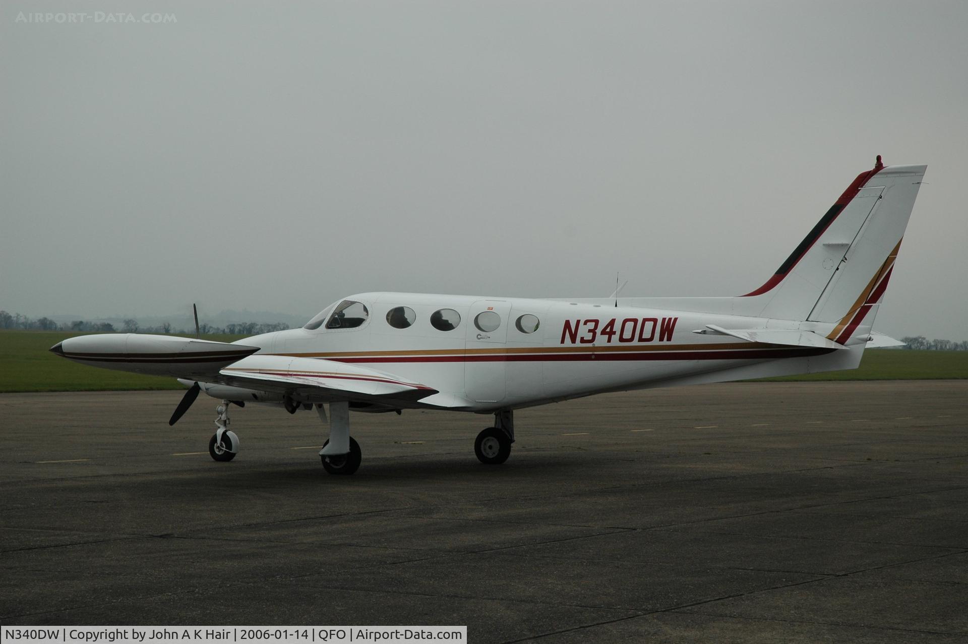 N340DW, 1978 Cessna 340A C/N 340A0497, N340DW Cessna 340A Parked at Duxford England
