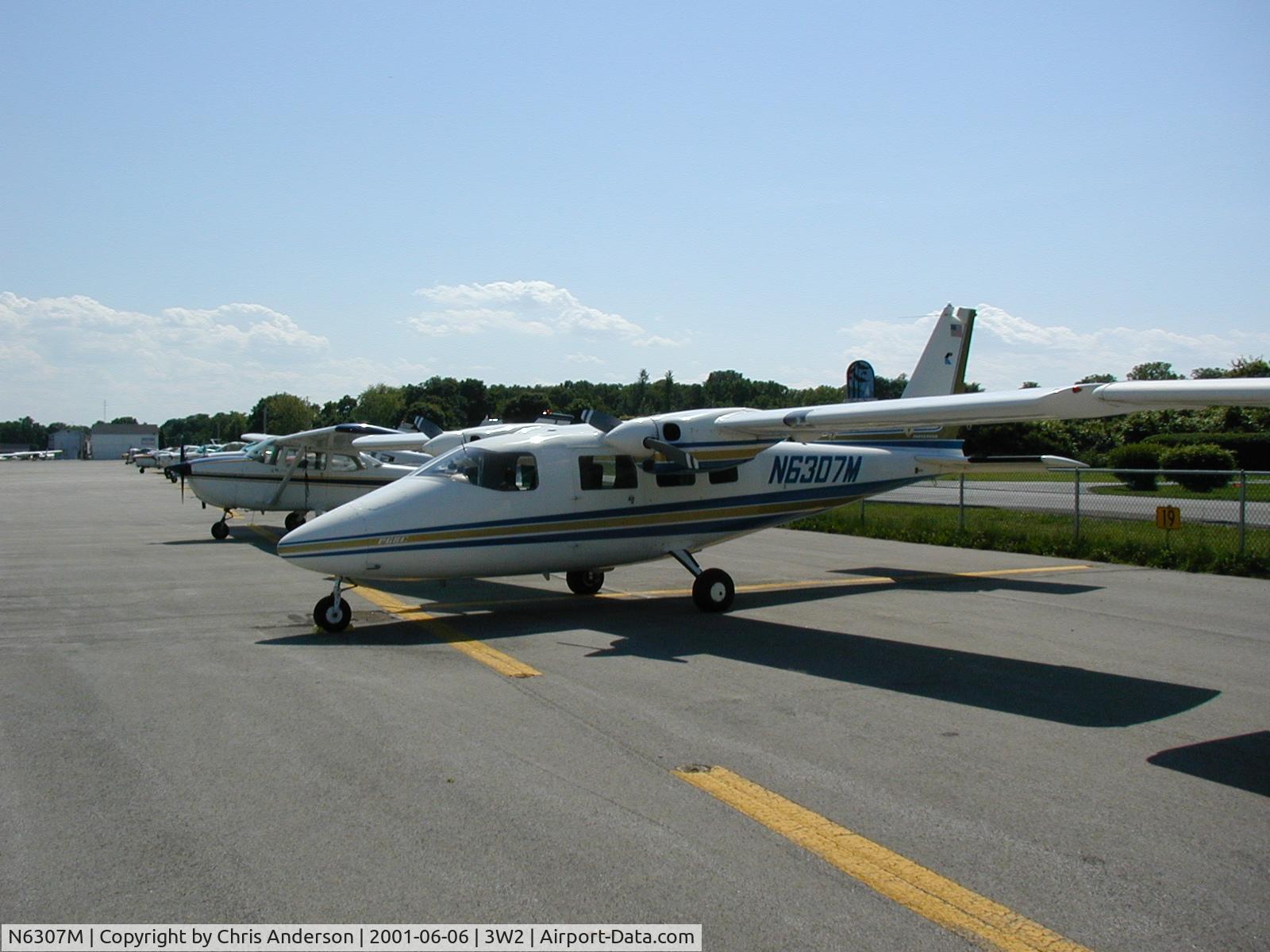 N6307M, 1985 Partenavia P-68C C/N 306, Parked at Put-In-Bay