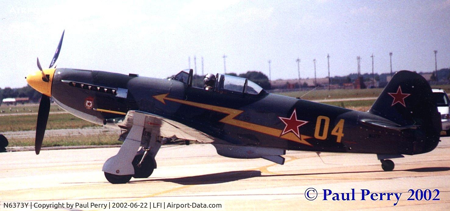 N6373Y, 1997 Yakovlev Yak-9U-M C/N 0470404, Taxiing out for takeoff at Airpower over Hampton Roads.