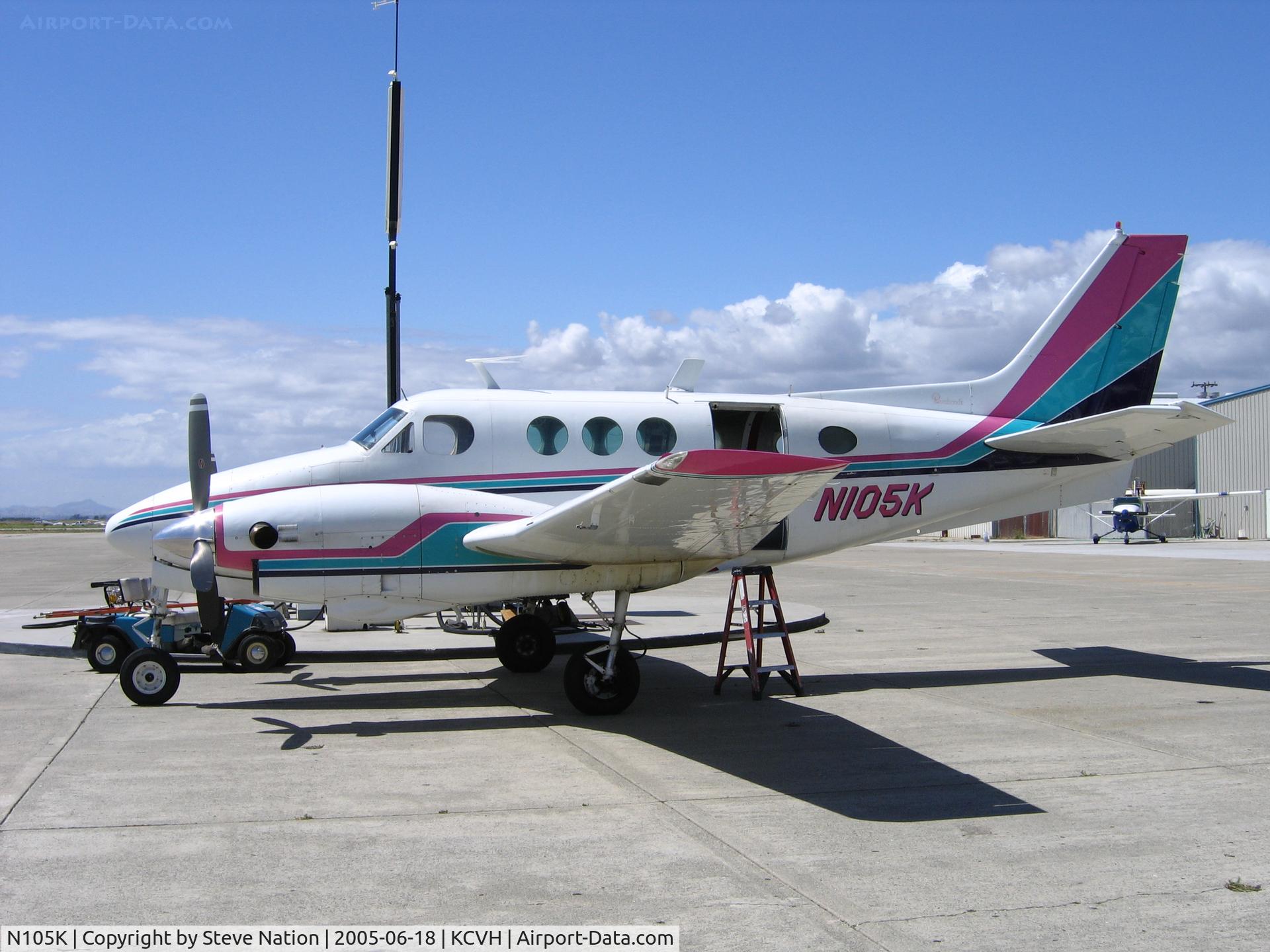 N105K, 1966 Beech 65-90 King Air C/N LJ-113, Airlift California 1966 Beech 65-90 King Air at Hollister, CA