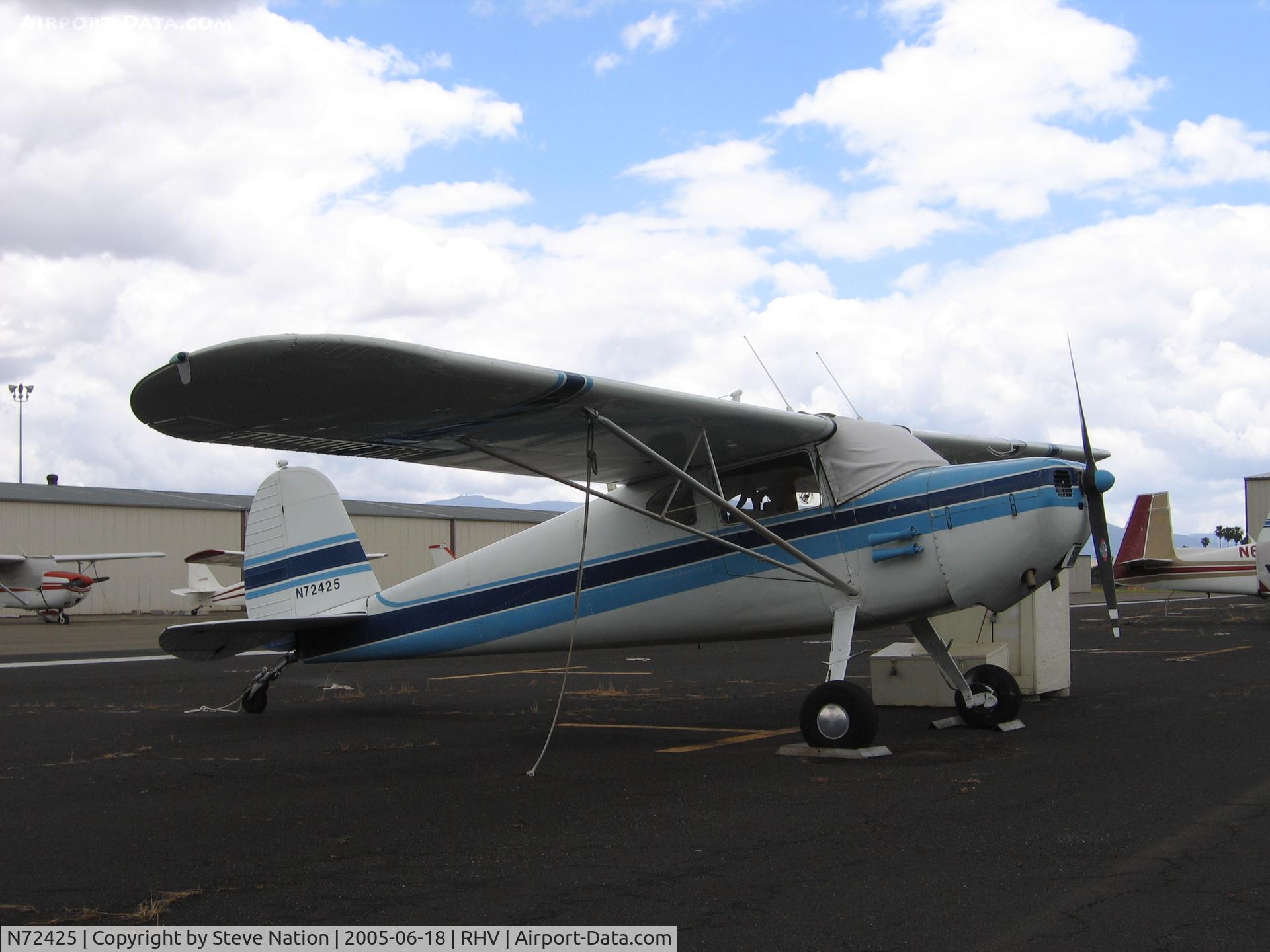 N72425, 1946 Cessna 120 C/N 9586, 1946 Cessna 120 at Reid-Hillview Airport, San Jose, CA