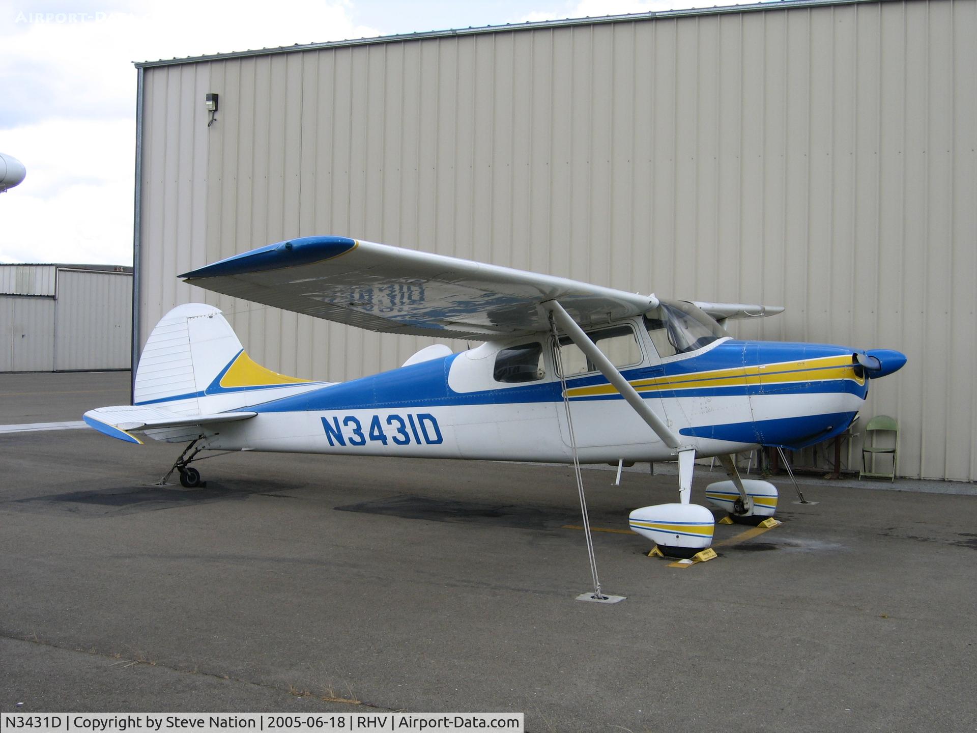 N3431D, 1955 Cessna 170B C/N 26974, 1955 Cessna 170B at Reid-Hillview Airport, San Jose, CA