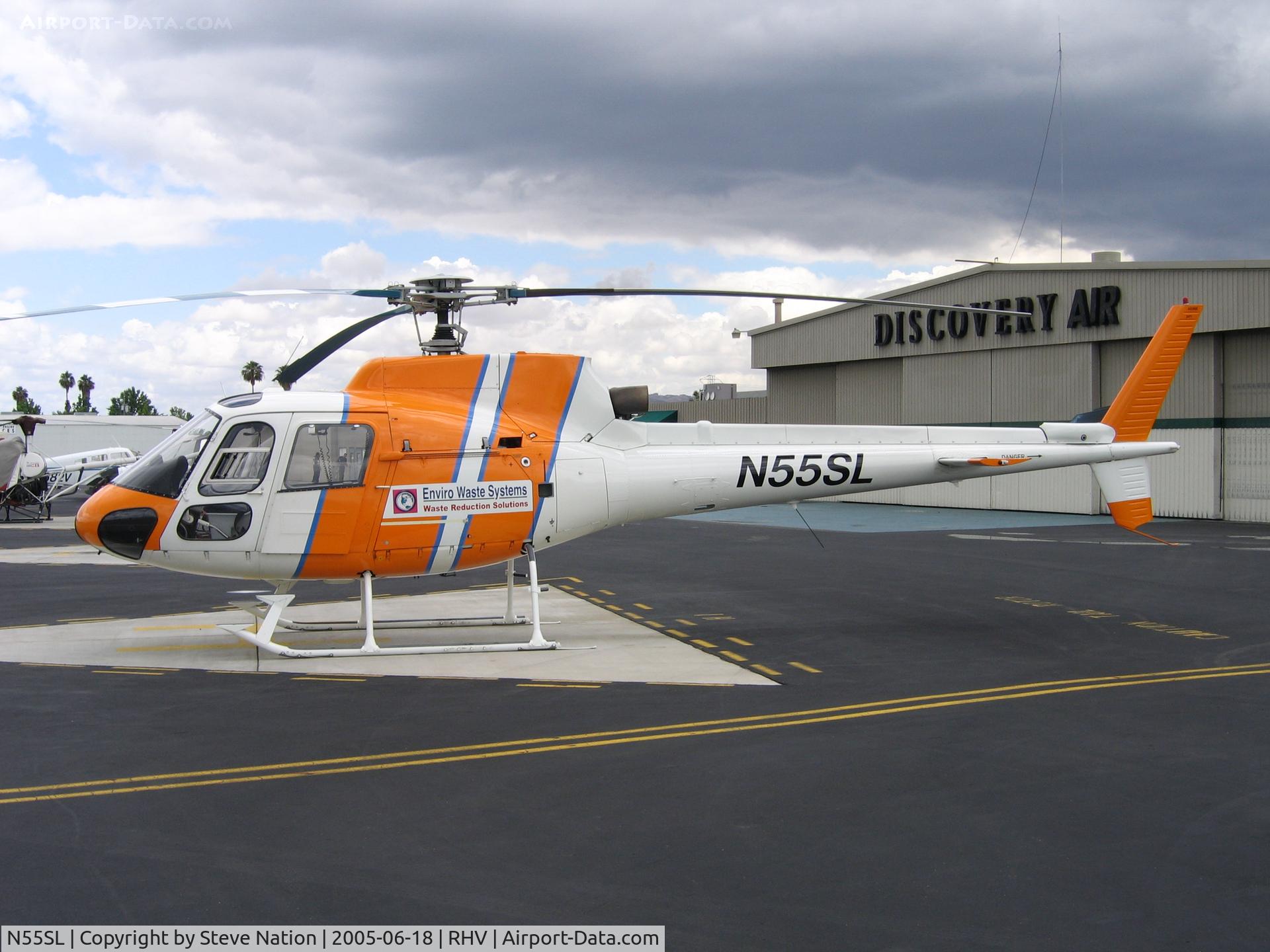 N55SL, 1991 Aerospatiale AS-350B Ecureuil C/N 2471, Enviro Waste System Aerospatiale AS350B at Reid-Hillview Airport, San Jose, CA