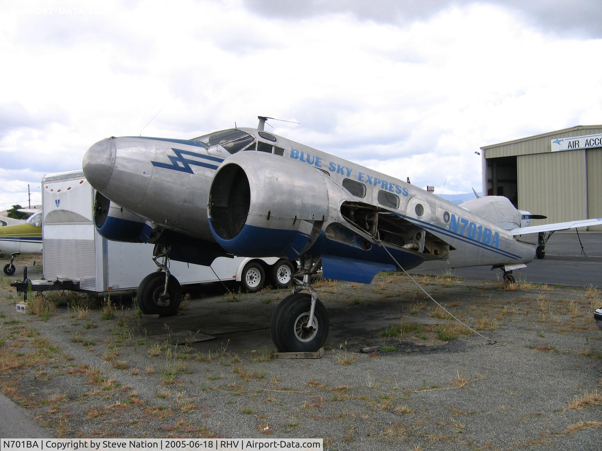 N701BA, 1943 Beech AT-11 Kansan C/N 3991, ex-Blue Sky Express AT-11/C-45 at Reid-Hillview Airport, San Jose, CA