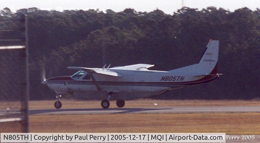 N805TH, 1997 Cessna 208B C/N 208B0609, Right at touchdown