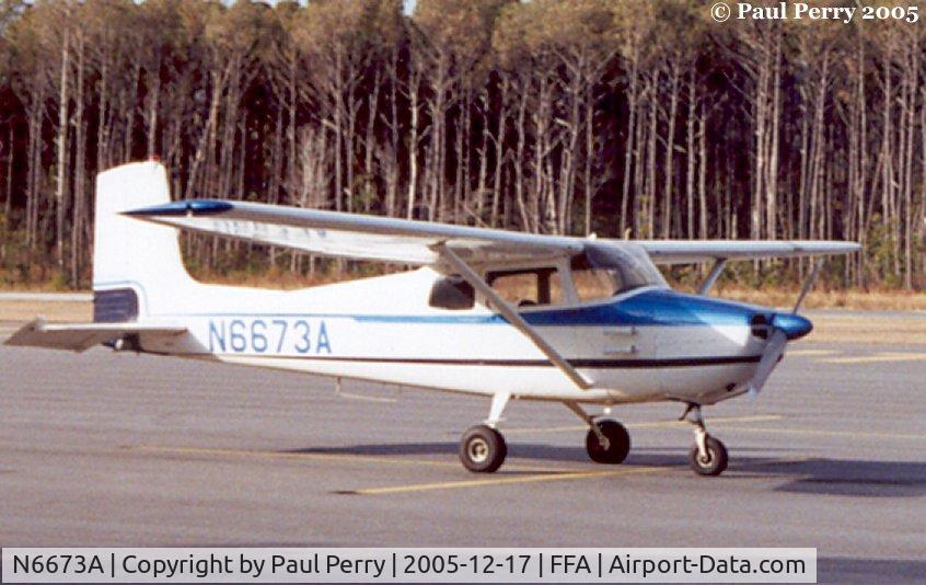 N6673A, 1956 Cessna 172 C/N 28773, Basking in the morning sun at Kill Devil Hills