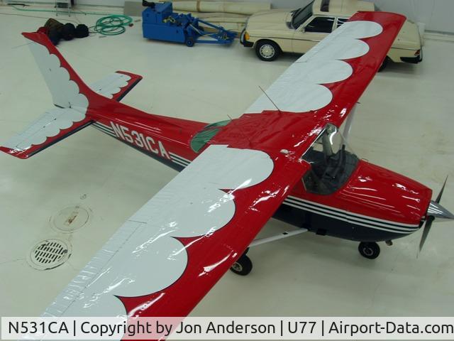 N531CA, 1977 Cessna R172K Hawk XP C/N R1722675, View from lift