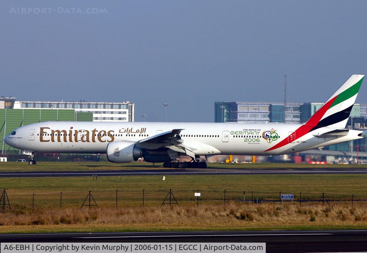 A6-EBH, 2005 Boeing 777-31H/ER C/N 32707, Just landed on 24R