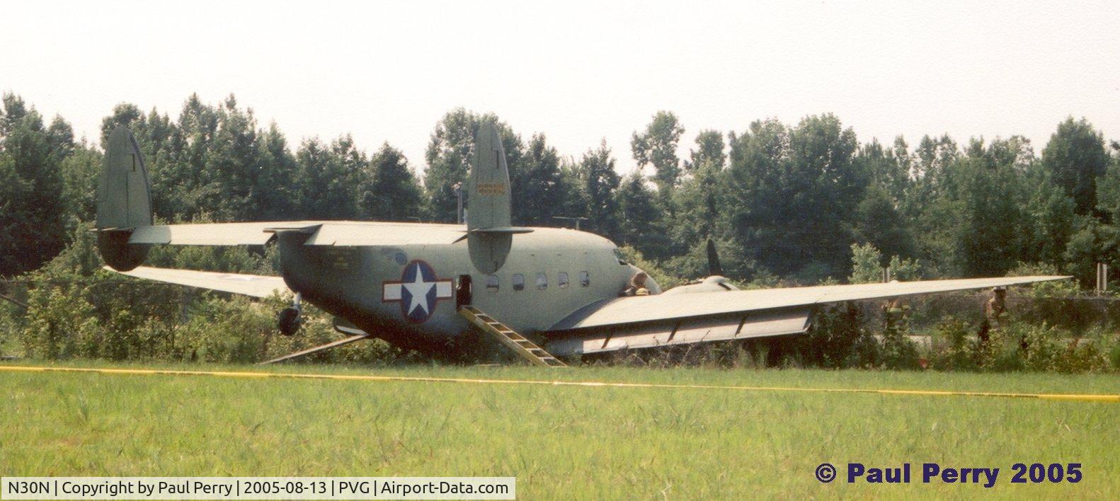 N30N, 1942 Lockheed 18-50 Lodestar C/N 18-2274, Hard stop, but all aboard were OK; she still needs much work to get airborne again.