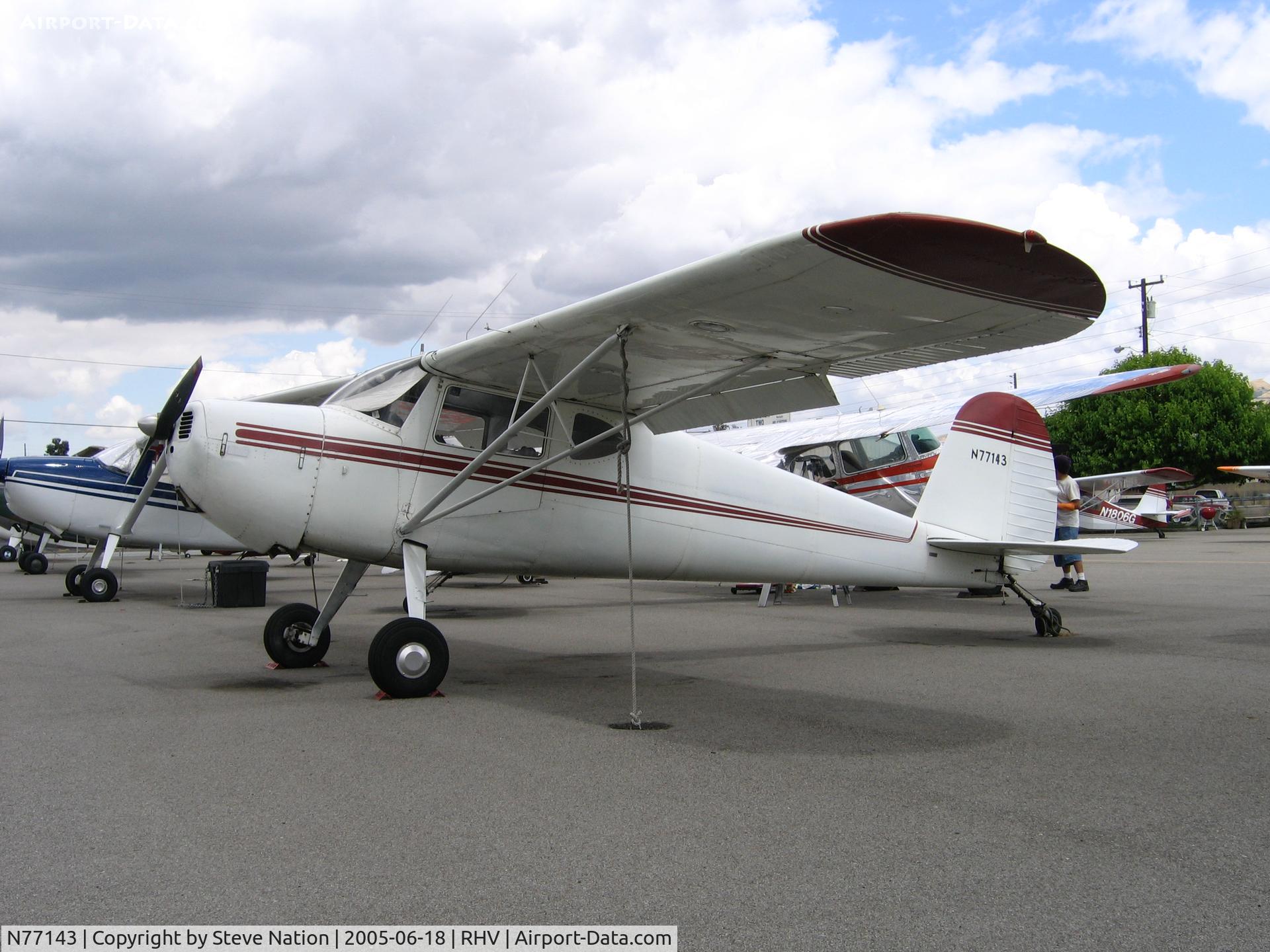 N77143, 1946 Cessna 140 C/N 11601, 1946 Cessna 140 at Reid-Hillview Airport, San Jose, CA