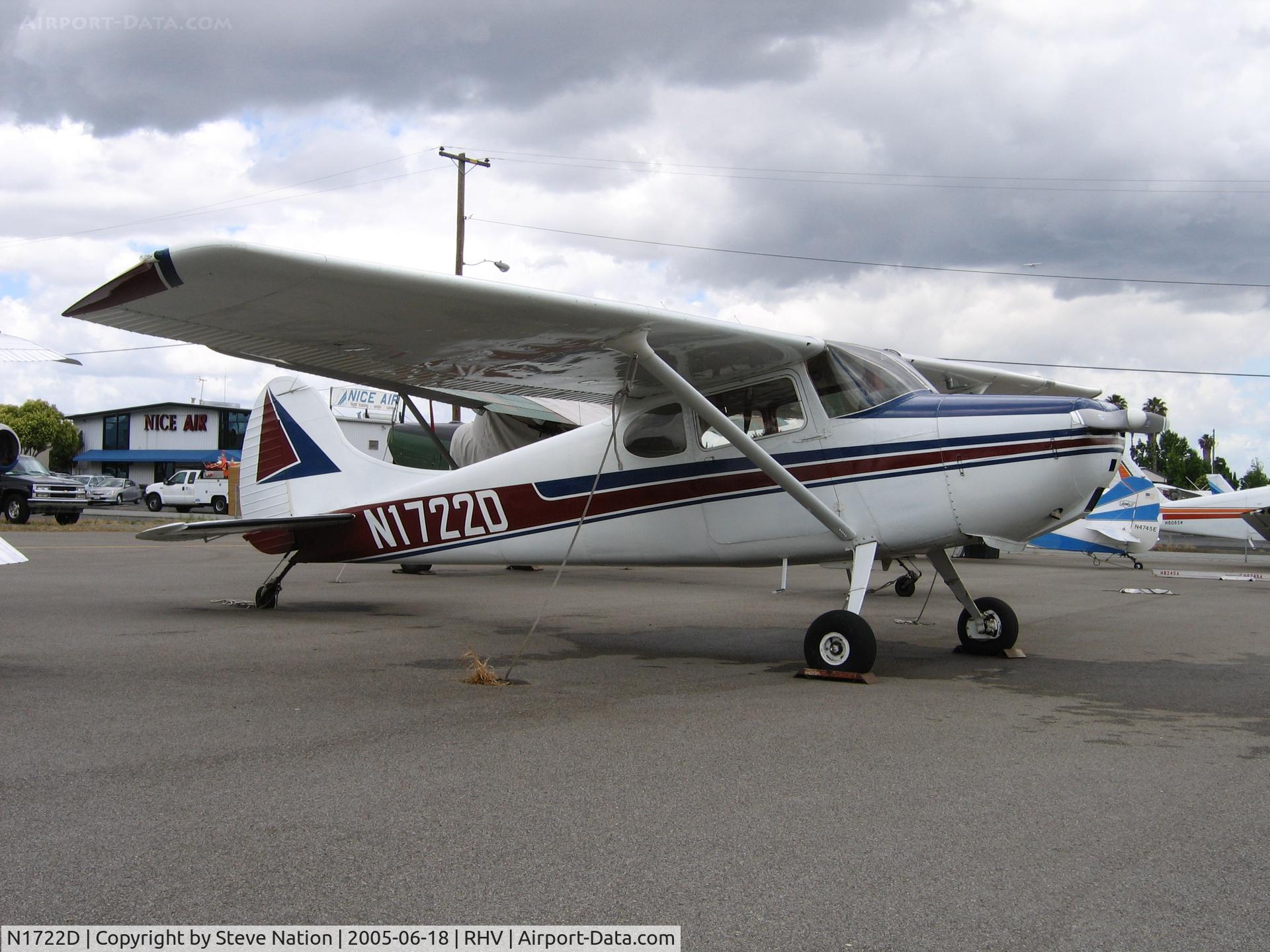 N1722D, 1951 Cessna 170A C/N 20165, 1951 Cessna 170A at Reid-Hillview Airport, San Jose, CA