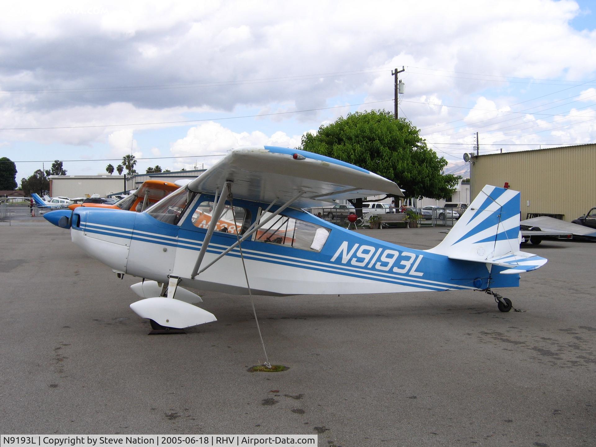 N9193L, 1971 Bellanca 7ECA Citabria C/N 817-72, 1971 Bellanca 7ECA at Reid-Hillview Airport, San Jose, CA