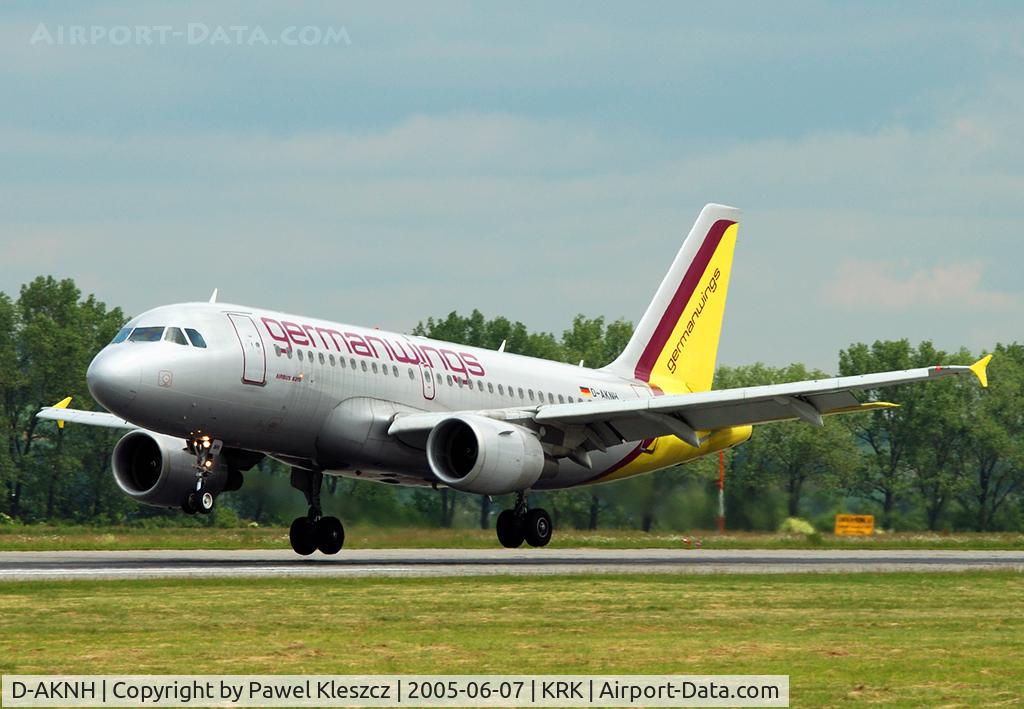 D-AKNH, 1998 Airbus A319-112 C/N 794, 1 second before landing