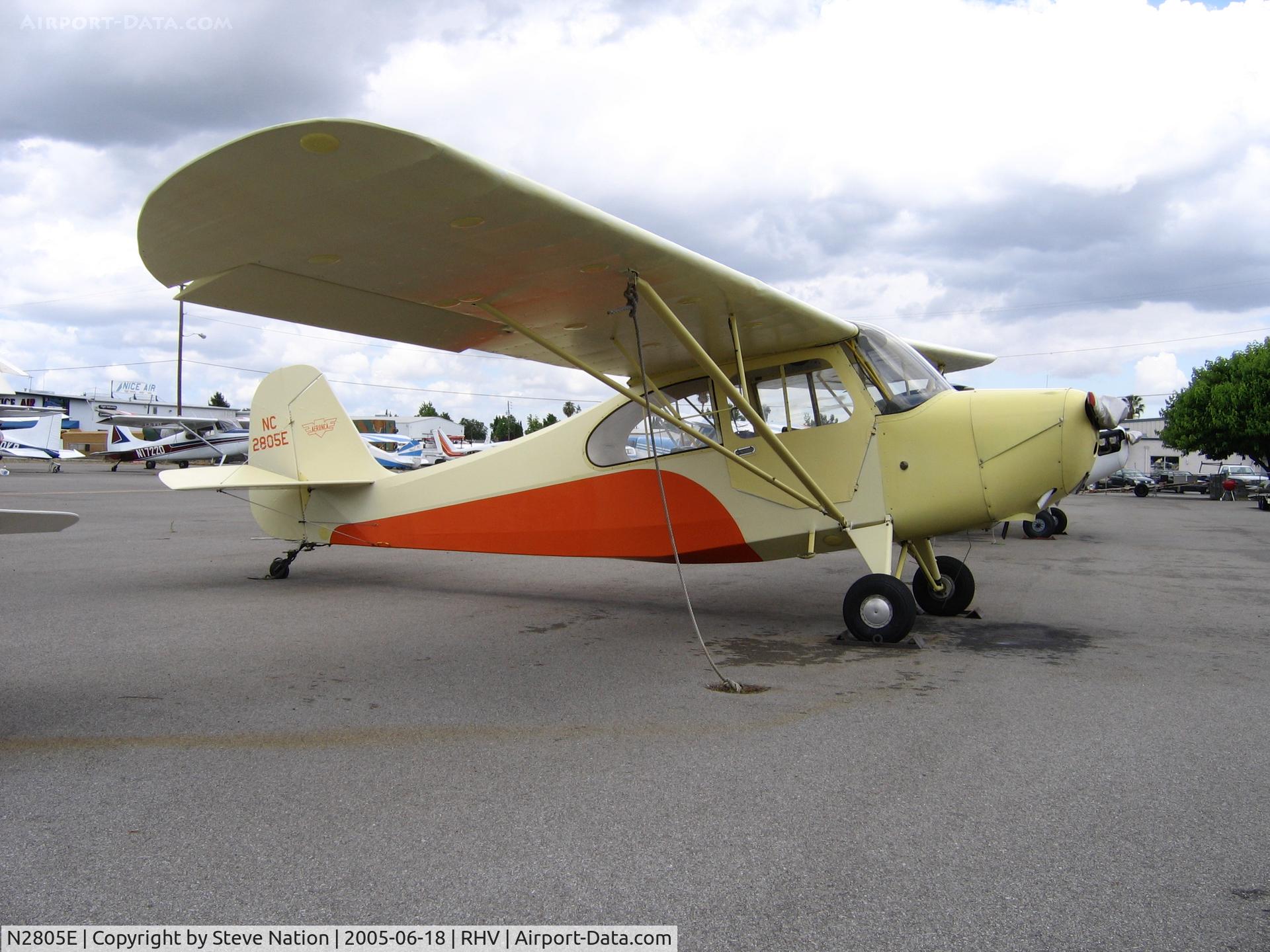N2805E, 1946 Aeronca 7AC Champion C/N 7AC-6388, Amelia Reid Aviation 1946 Aeronca 7AC at Reid-Hillview Airport, San Jose, CA