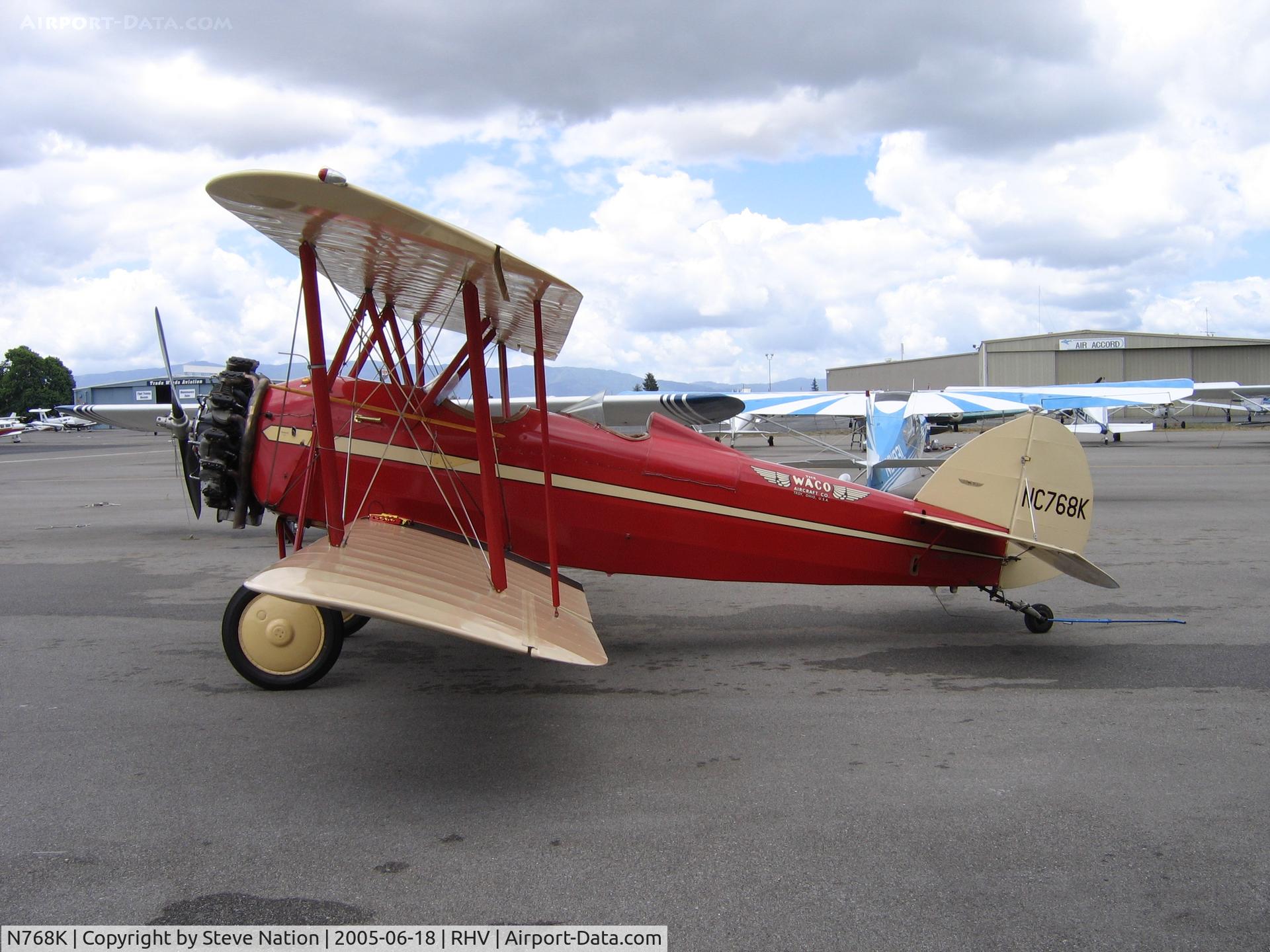 N768K, 1929 Waco ASO C/N A162, Crosswind Aviation 1929 Waco ASO as NC768K at Reid-Hillview Airport, San Jose, CA