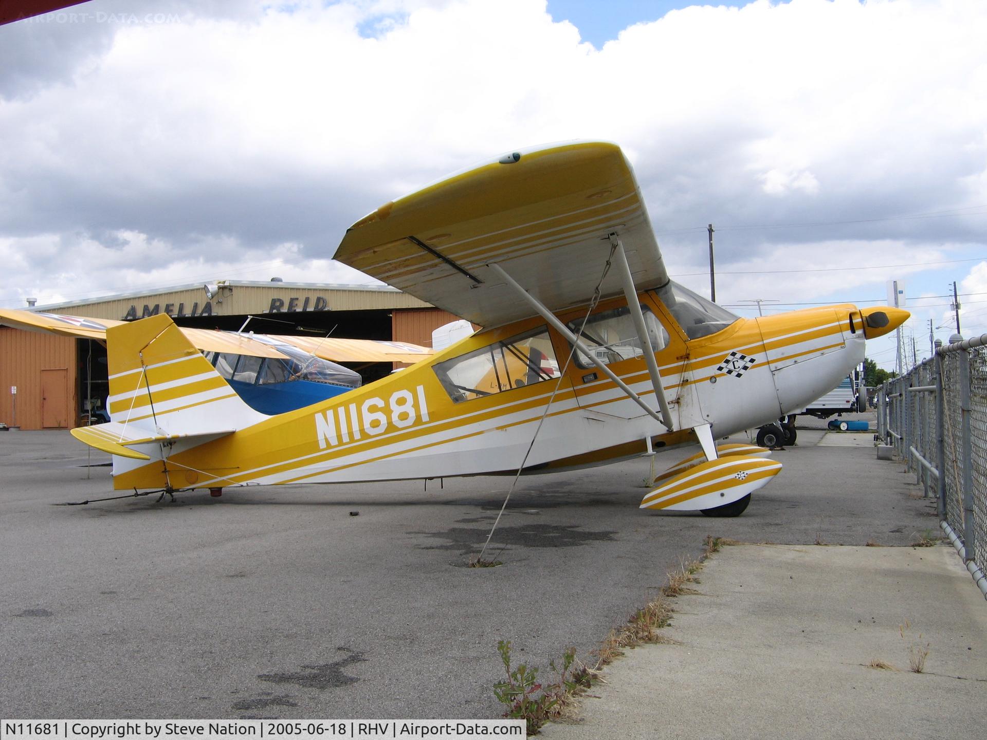 N11681, 1972 Bellanca 7KCAB Citabria C/N 308-72, Amelia Reid Aviation 1972 Bellanca 7KCAB with wings at Reid-Hillview Airport, San Jose, CA