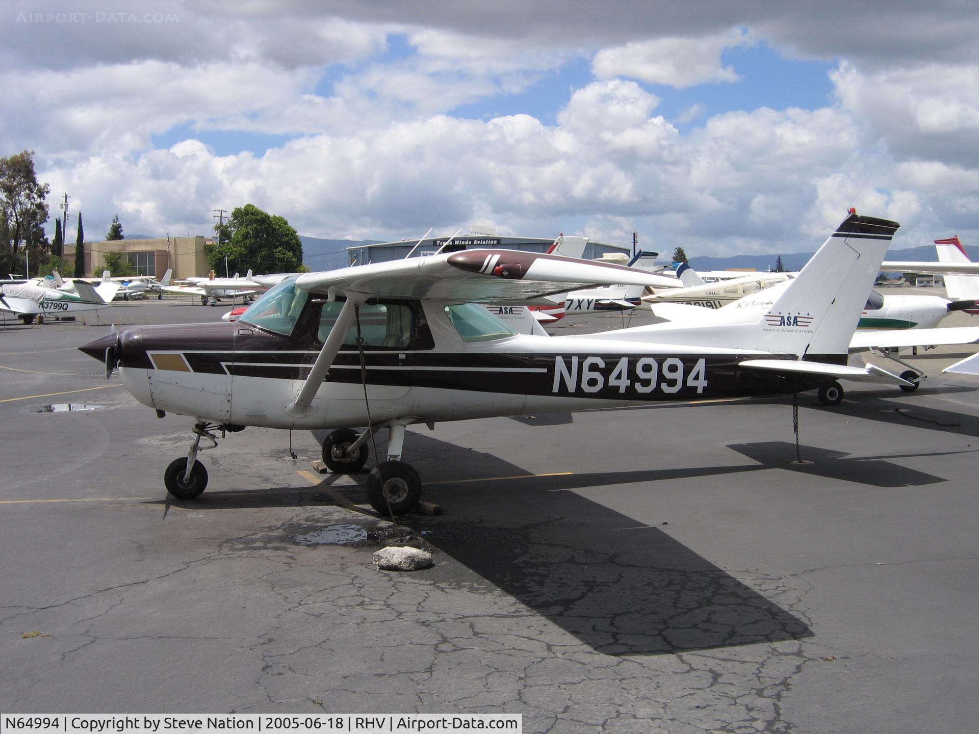 N64994, 1978 Cessna 152 C/N 15281519, ASA/American School of Aviation 1978 Cessna 152 at Reid-Hillview Airport, San Jose, CA