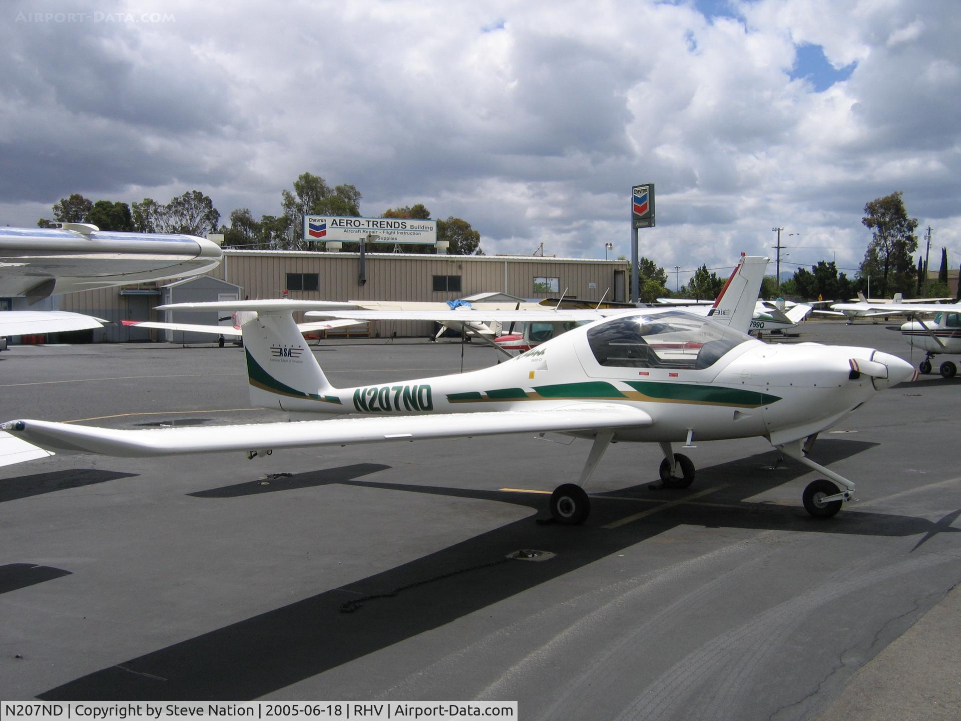 N207ND, 1998 Diamond DA-20C-1 Eclipse C/N C0021, ASA/American School of Aviation 1998 Diamond Aircraft DA 20-C1 at Reid-Hillview Airport, San Jose, CA