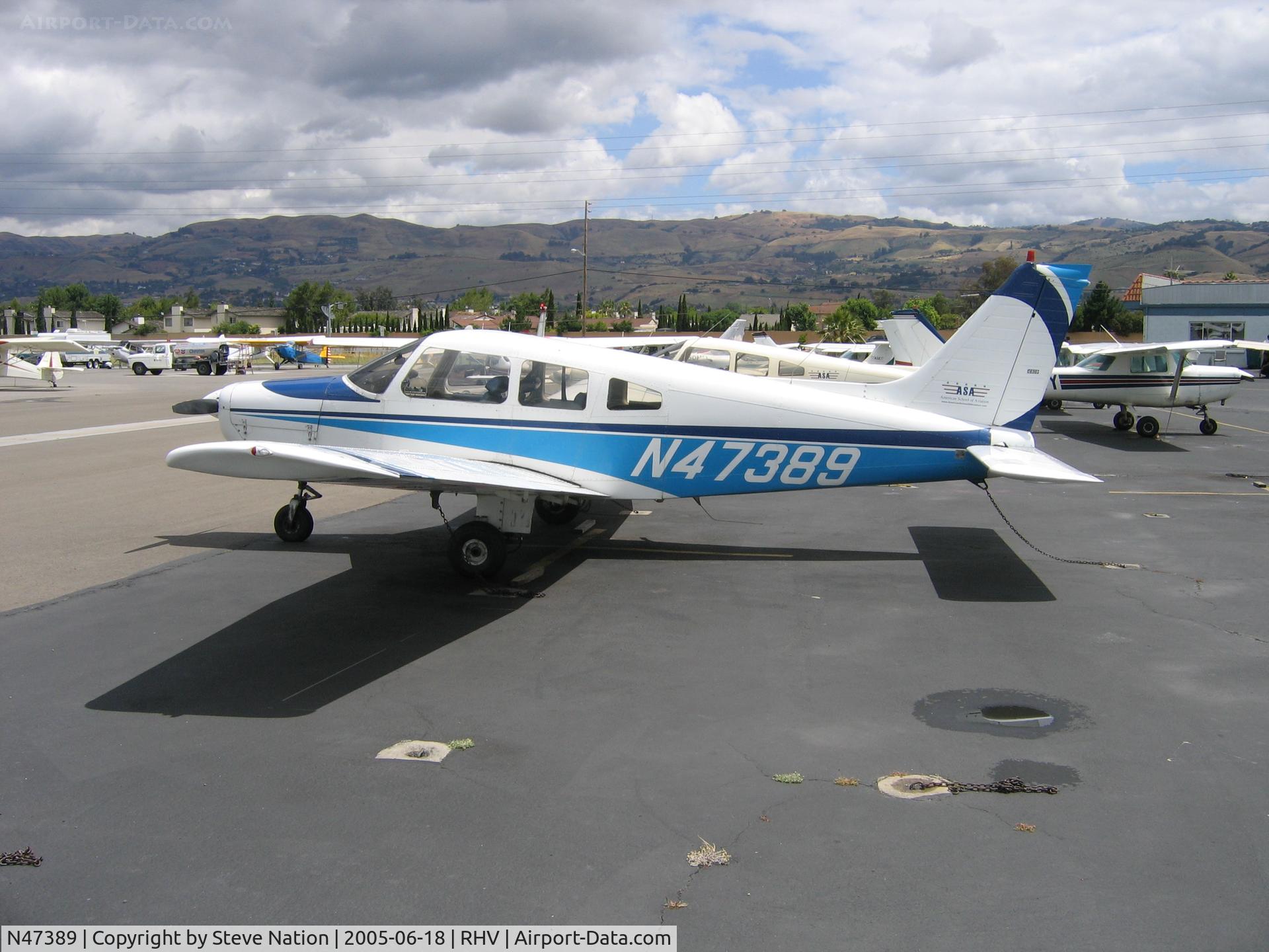 N47389, 1977 Piper PA-28-161 C/N 28-7816066, ASA/American School of Aviation 1977 Piper PA-28-161 at Reid-Hillview Airport, San Jose, CA