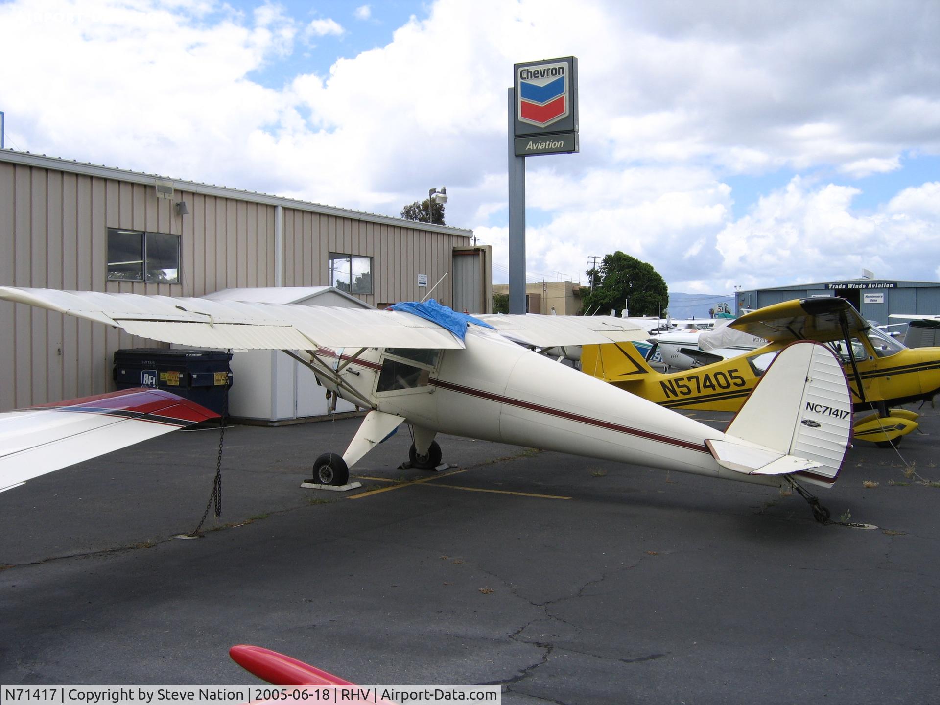 N71417, 1946 Luscombe 8A C/N 2844, 1946 Luscombe 8A as NC71417 at Reid-Hillview Airport, San Jose, CA